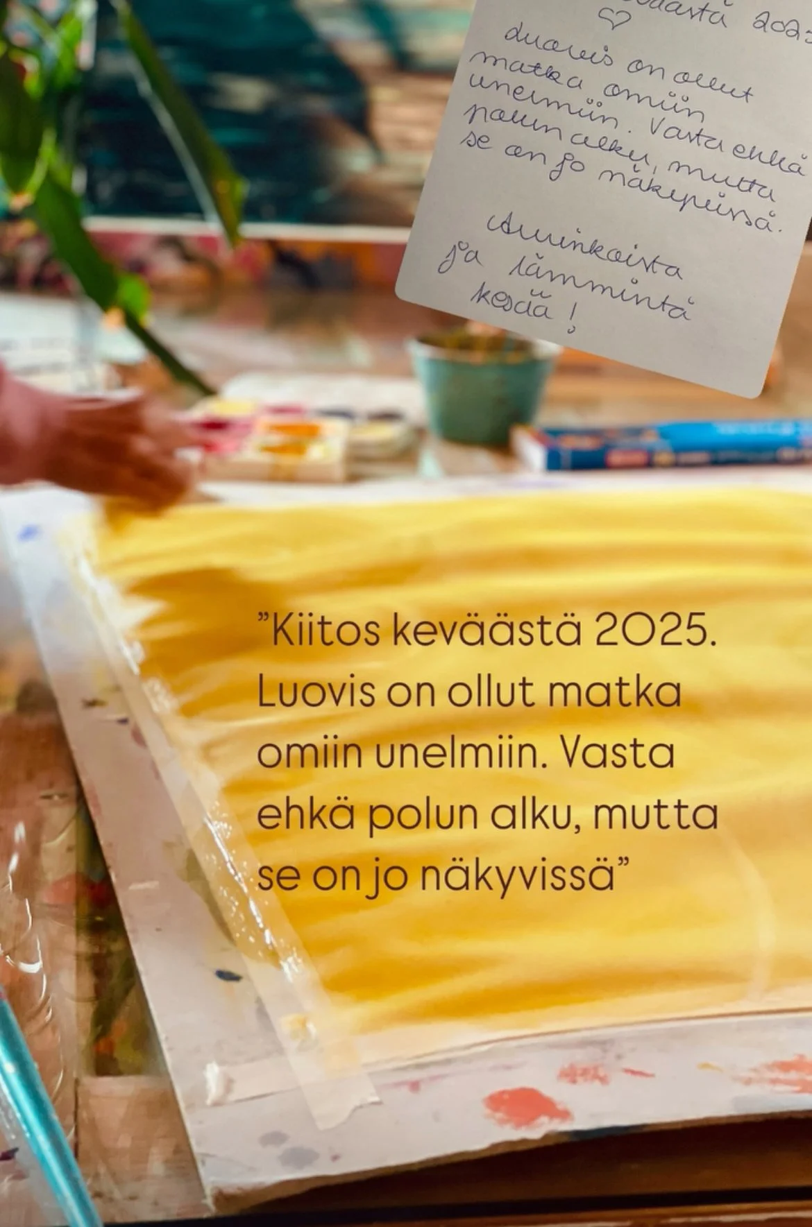 Taideterapia ja luovat maalauspajat Hämeenlinna Rina Dhakal Omata Art and Joy