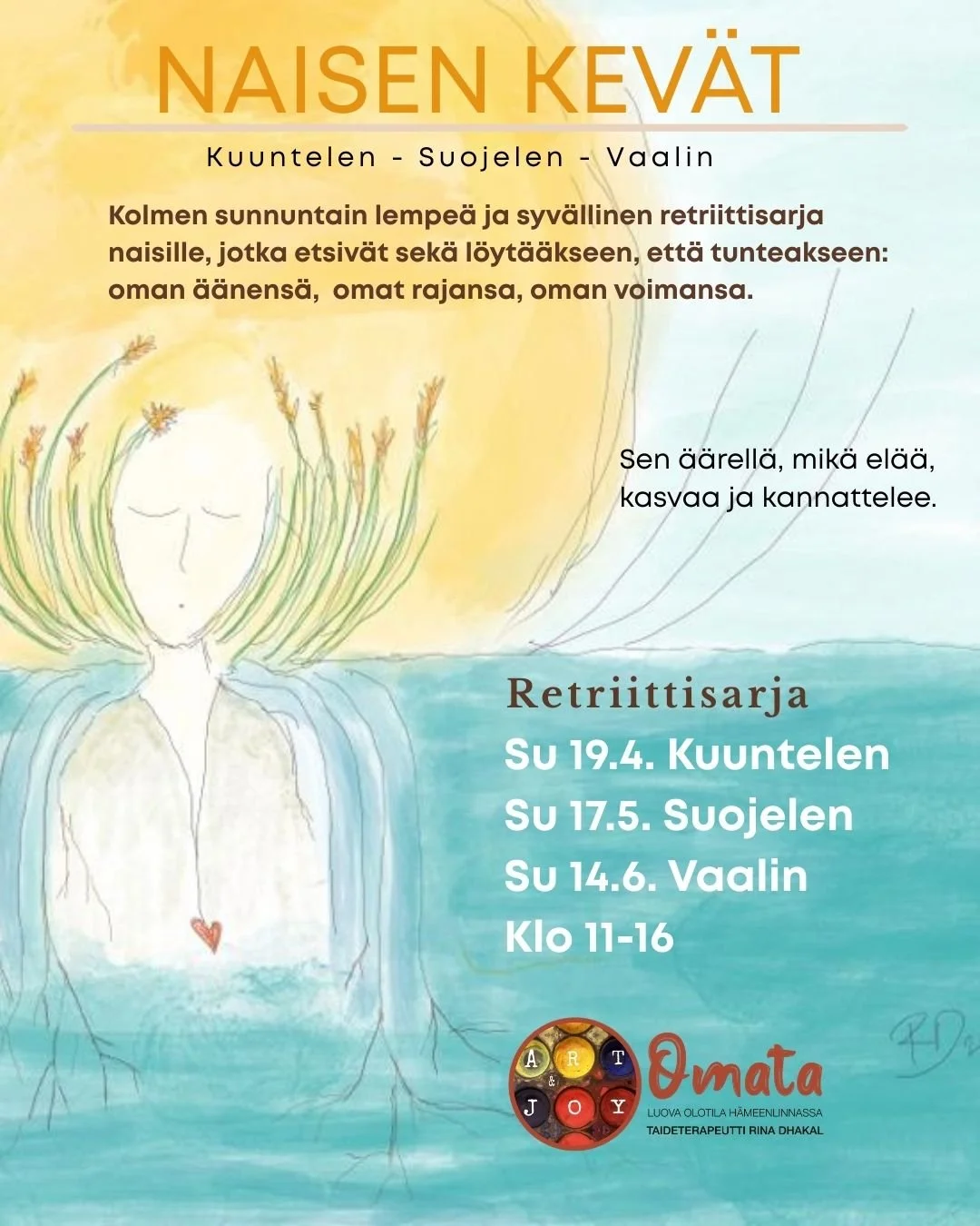 naisen kevät - retriitti -sarja - naisille - hämeenlinna