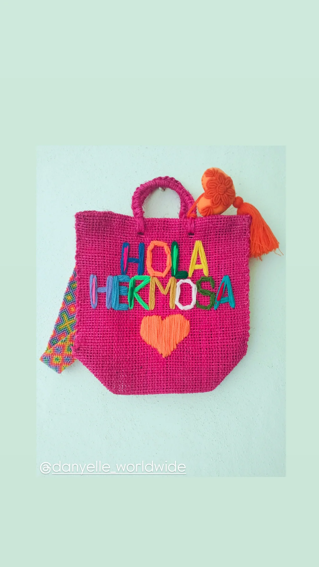 Hola Hermosa Jute Mini Tote