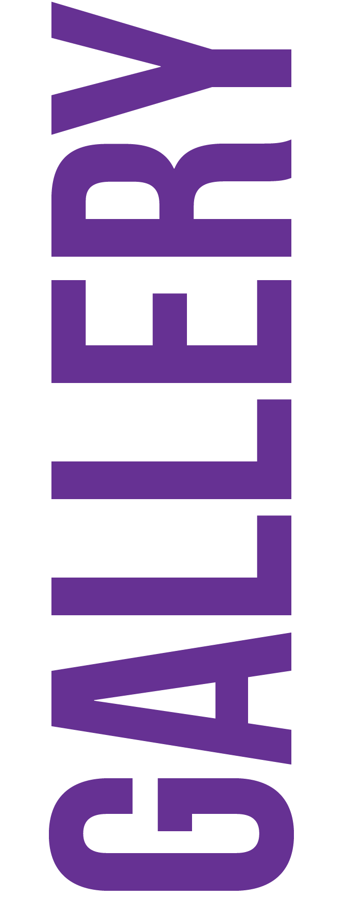 Text in large purple letters spelling out "GALLERY".