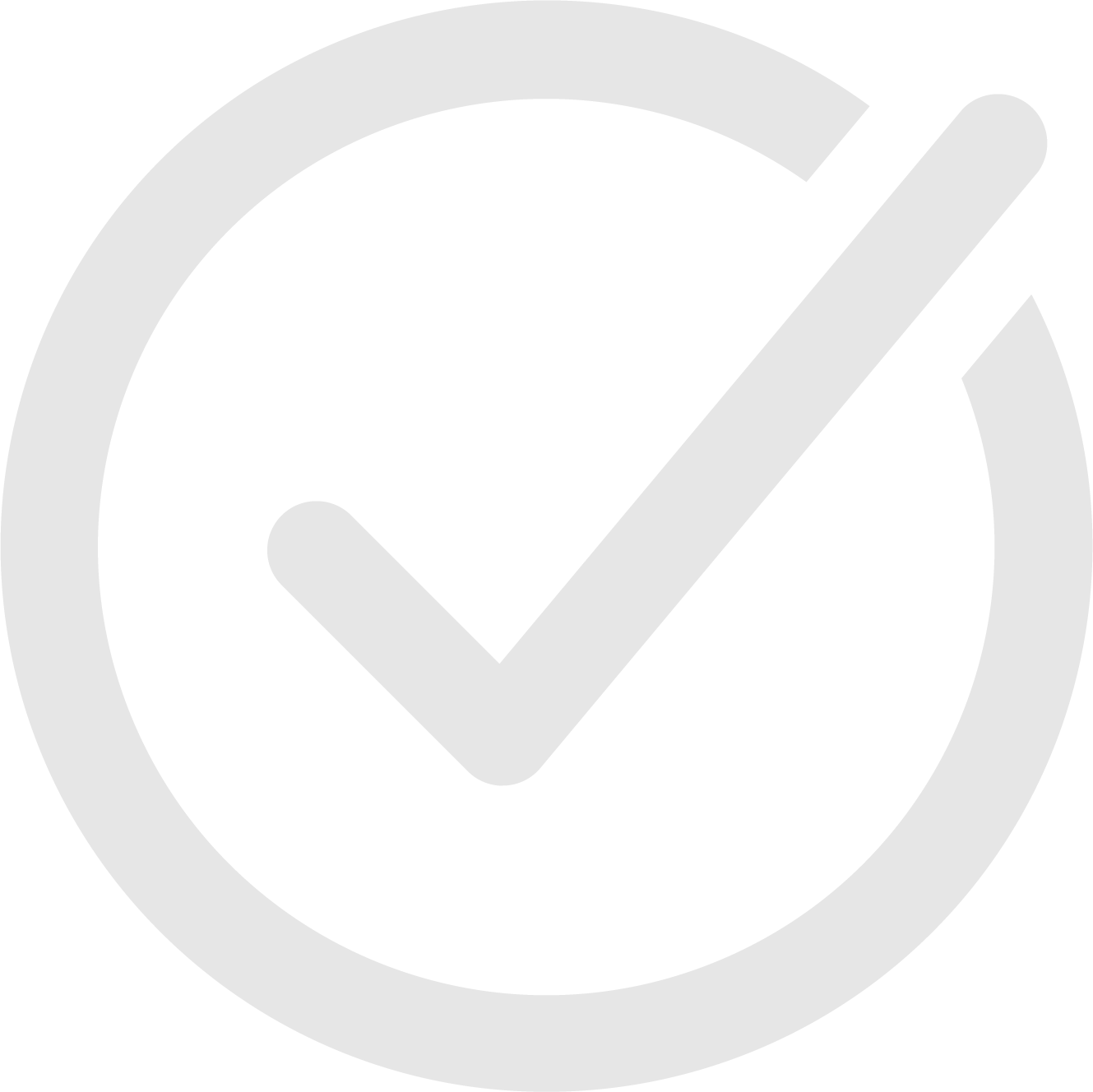 A black and white icon of a check mark inside a circle.