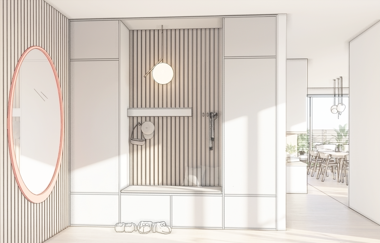 Aus alt wird neu: Bestand 70er Jahre Altbau - Sanierung + Neugestaltung - Planungs- & Gestaltungsprozess unter Berücksichtigung der Kundenwünsche und der Wohngesundheit mit schadstofffreien und regionalen Baustoffen - Prozess der Visualisierung - wie