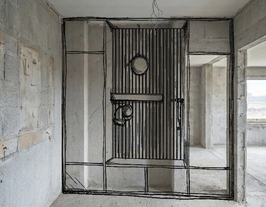 Vorher: Bestand 70er Jahre Altbau - Sanierung + Rückbau - Rohbau - Planungs- & Gestaltungsprozess unter Berücksichtigung der Kundenwünsche und der Wohngesundheit mit schadstofffreien und regionalen Baustoffen