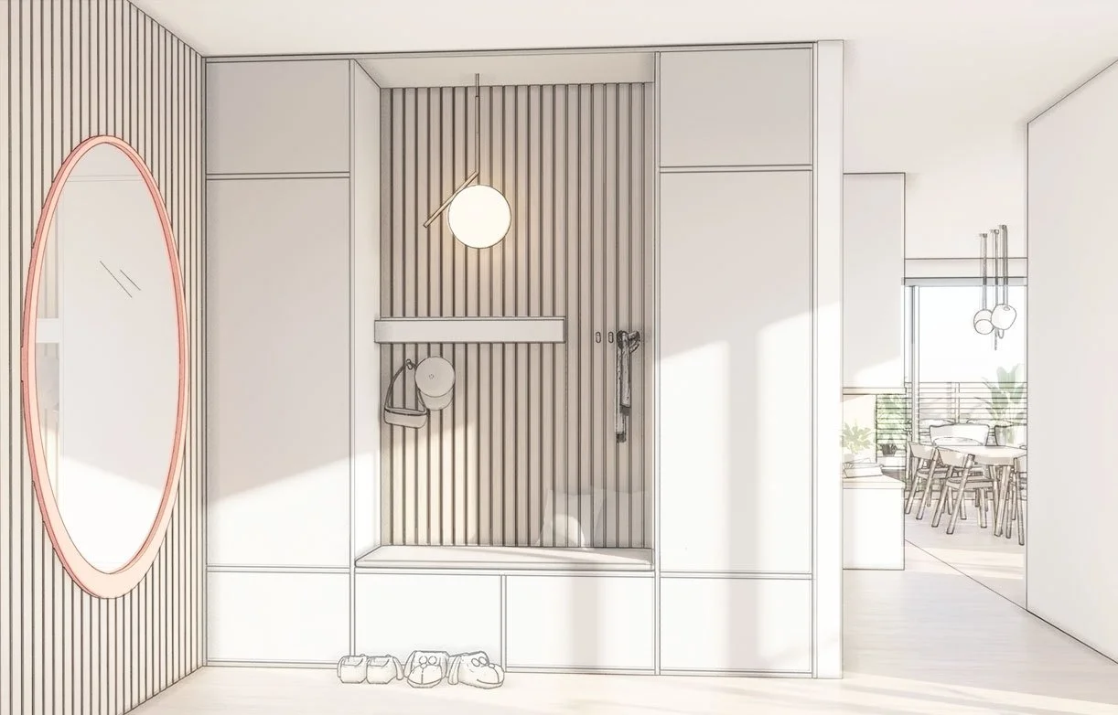 Aus alt wird neu: Bestand 70er Jahre Altbau - Sanierung + Neugestaltung - Planungs- & Gestaltungsprozess unter Berücksichtigung der Kundenwünsche und der Wohngesundheit mit schadstofffreien und regionalen Baustoffen - Prozess der Visualisierung - wie
