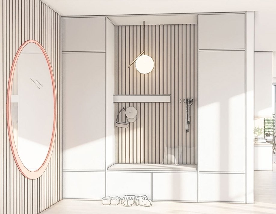 Aus alt wird neu: Bestand 70er Jahre Altbau - Sanierung + Neugestaltung - Planungs- & Gestaltungsprozess unter Berücksichtigung der Kundenwünsche und der Wohngesundheit mit schadstofffreien und regionalen Baustoffen - Prozess der Visualisierung - wie