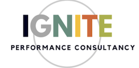 Logo for Ignite Performance Consultancy with the word 'IGNITE' in large, colorful letters and 'Performance Consultancy' underneath.