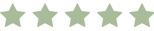Five green stars in a row on a black background