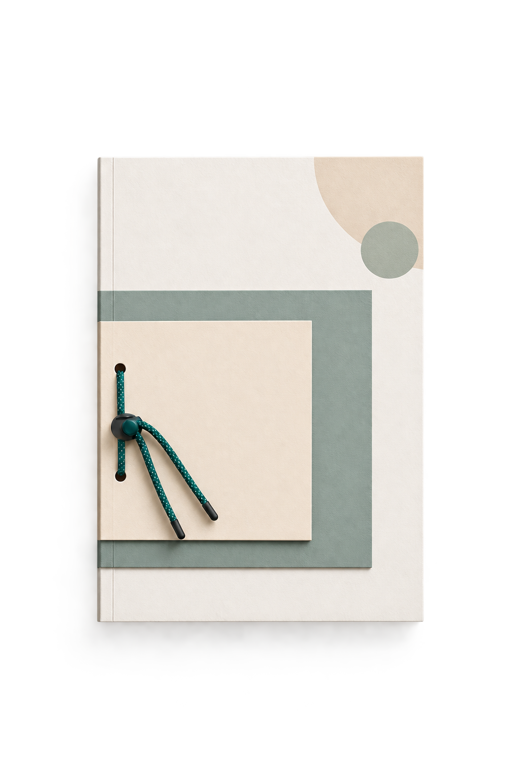 Minimal Geometric Journal with Teal Cord.png