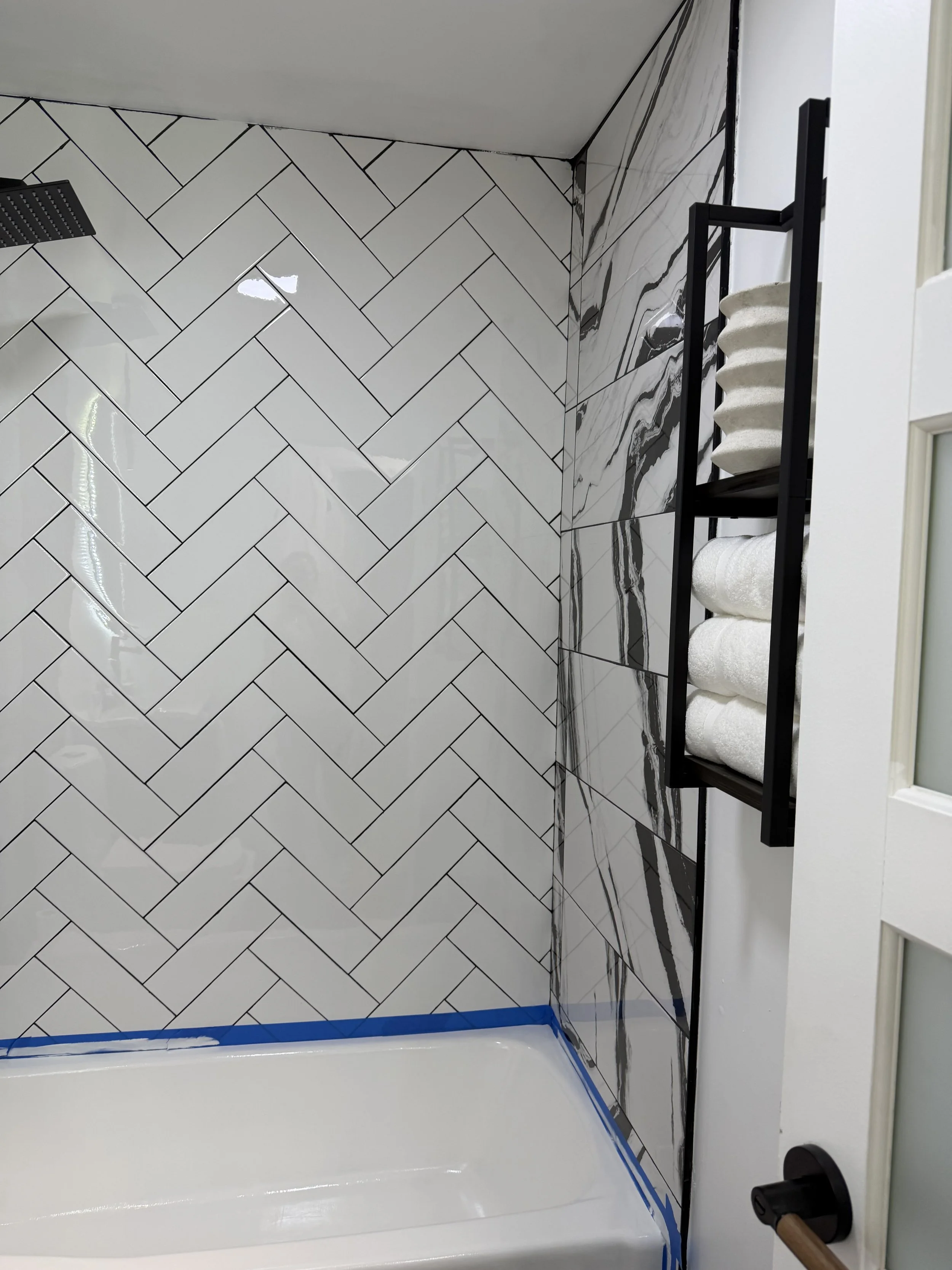 Bathroom shower in a St. Louis home.