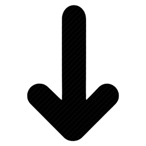 Black downward-pointing arrow icon with a dotted line pattern.
