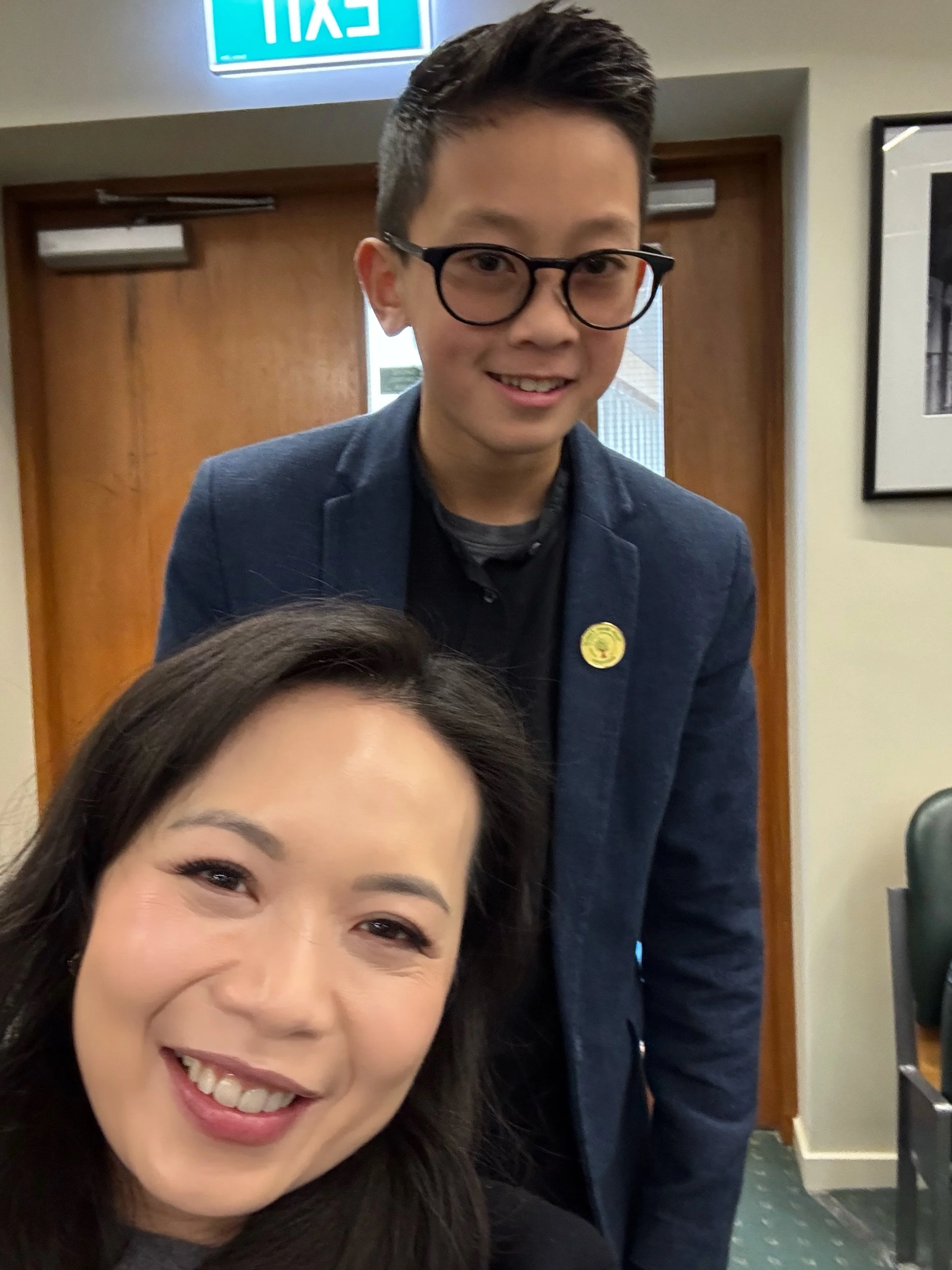 Picture with Sky and his gold badge
