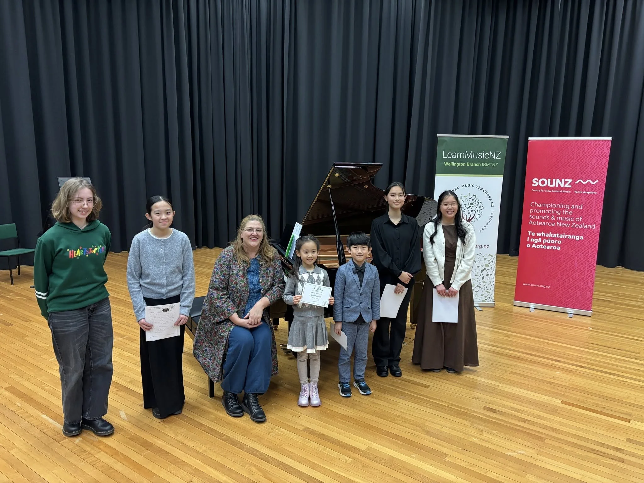 Grade 7-8 Class Winners - Charlize picked in the far right. Photo Credit: IRMTNZ Wellington