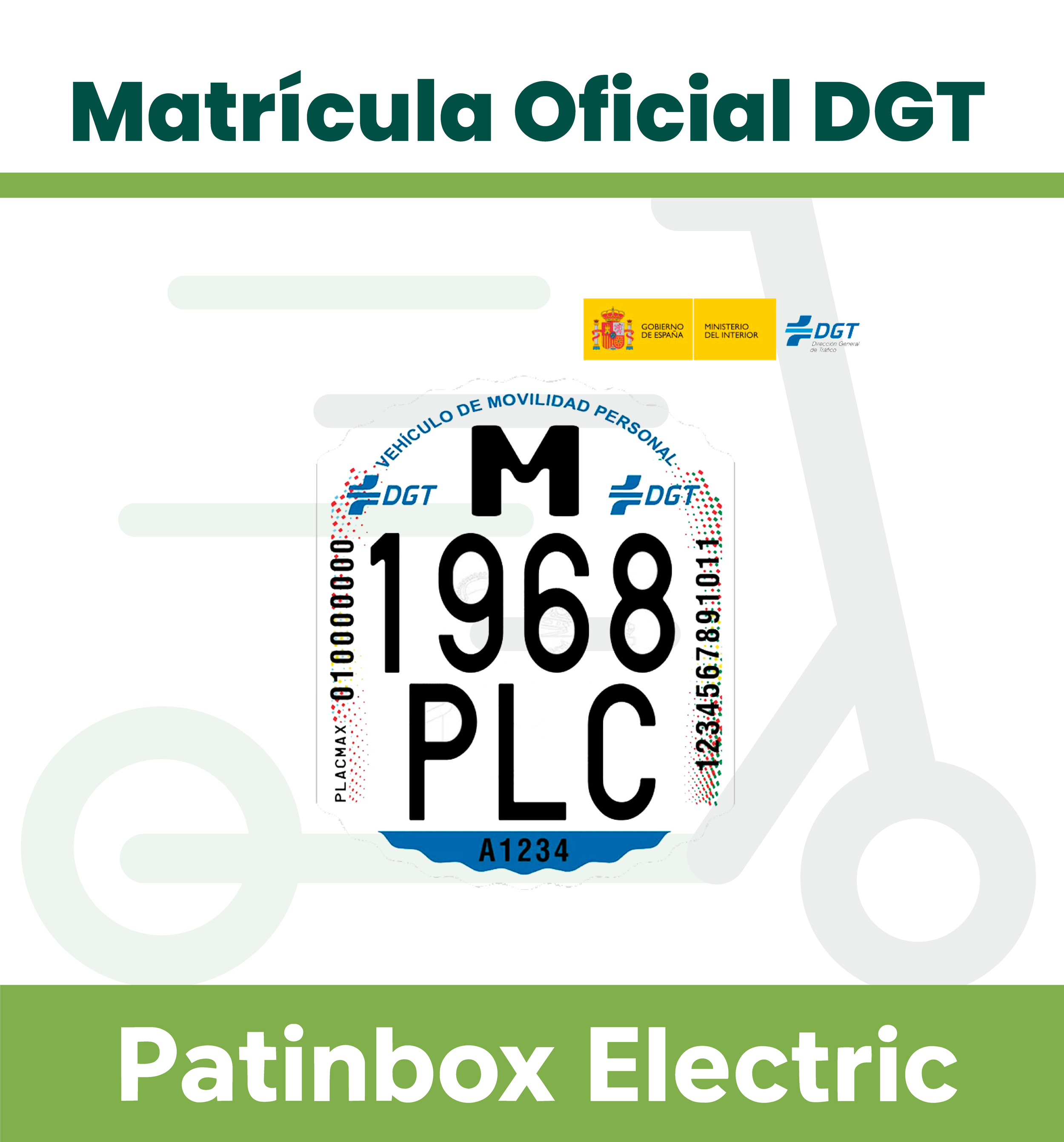 Matrícula DGT para patinetes eléctrico – Homologada DGT