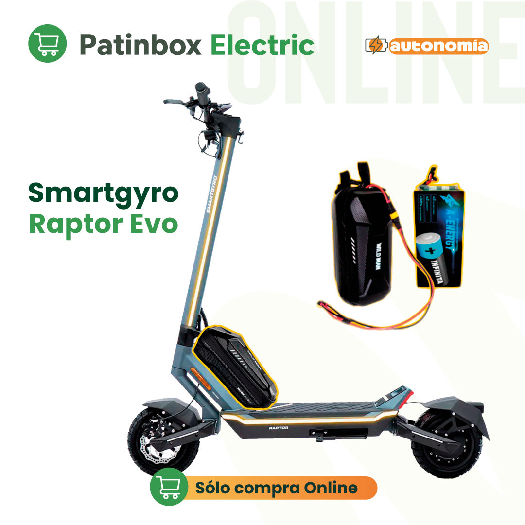 Batería externa de autonomía 48V para patinete eléctrico Smartgyro Raptor evo