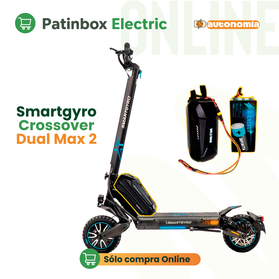 Batería externa de autonomía 48V para patinete eléctrico Smartgyro Crossover dual max 2