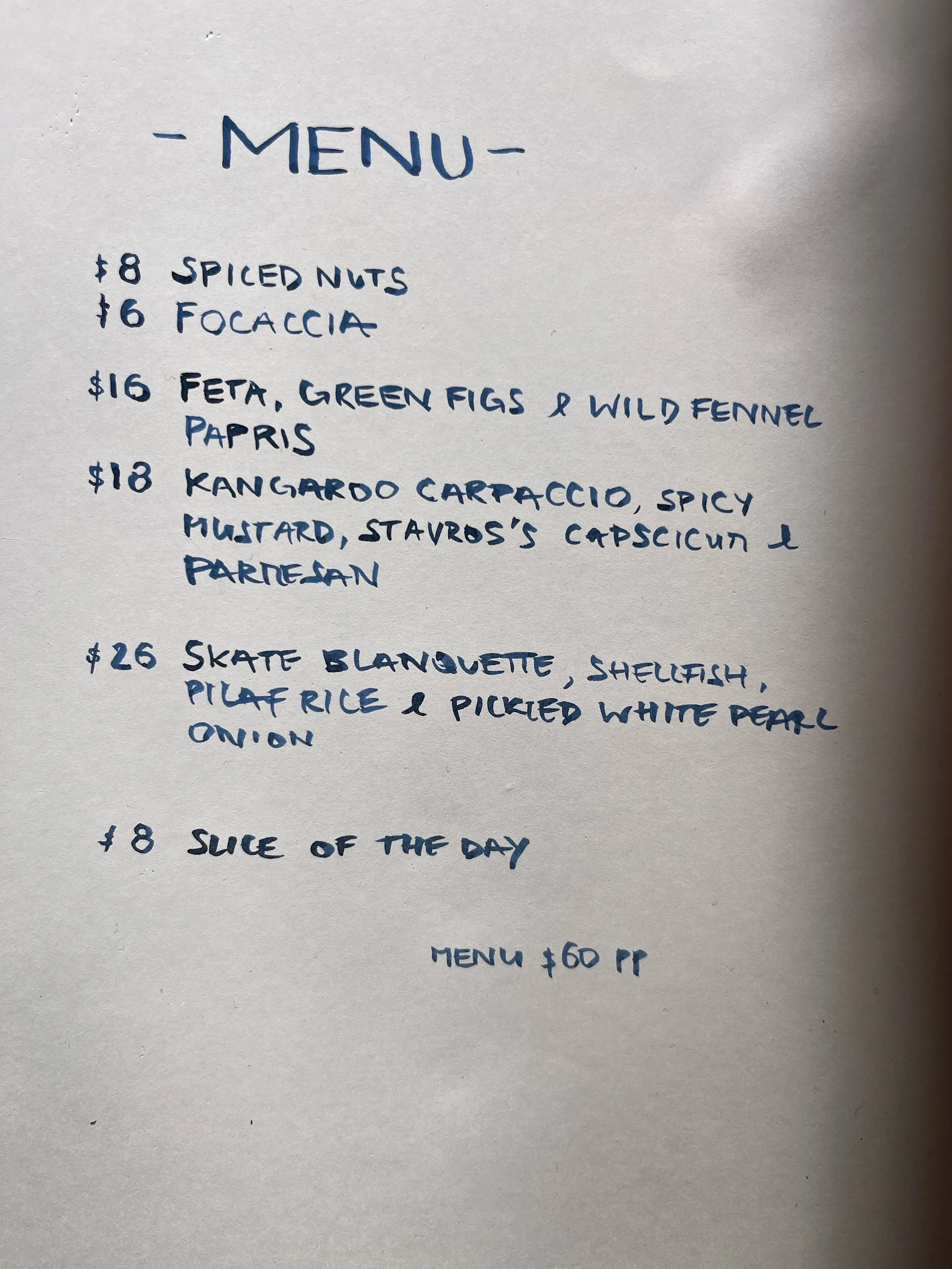 Emmanuelle Leftick menu Sunday 19th April