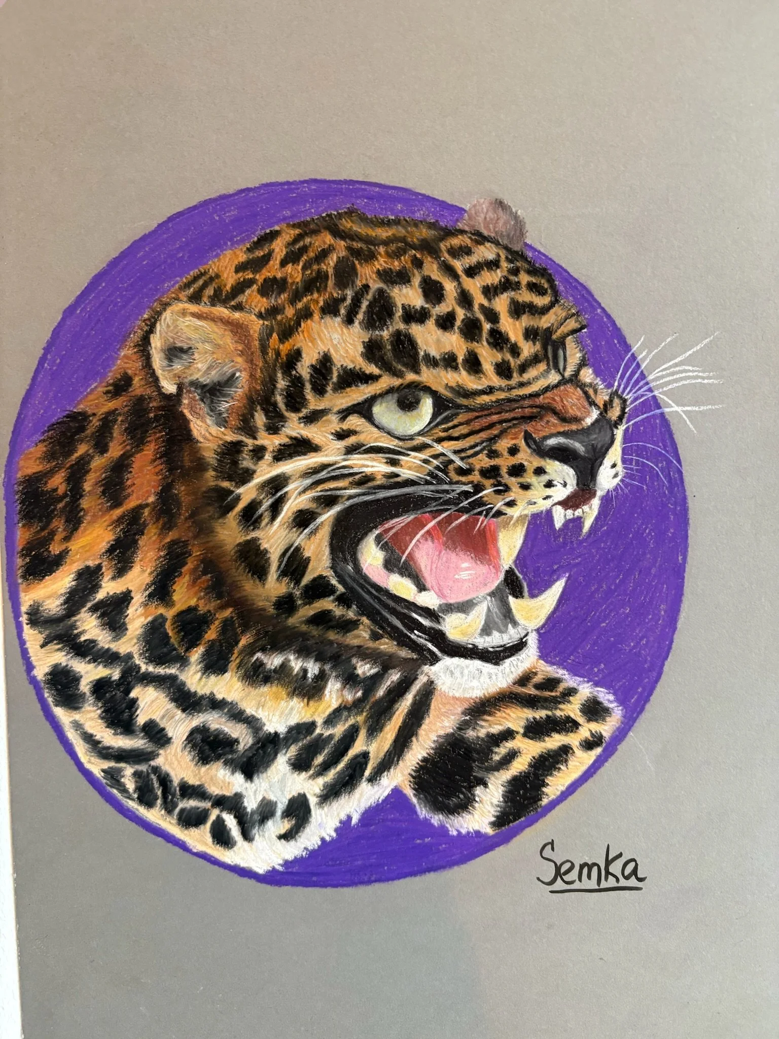 “Hear Me Roar”, Soft pastel, 42 x 29,5 cm, 2025