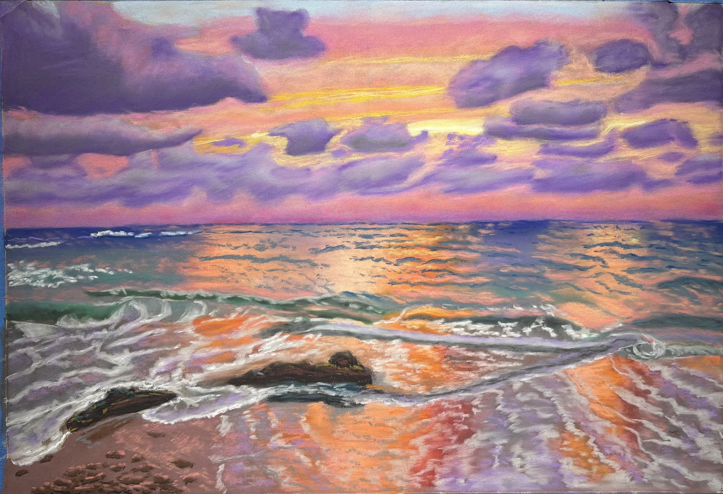 “The sweetest moment”, Soft pastel, 32,5 x 46,5 cm, 2025