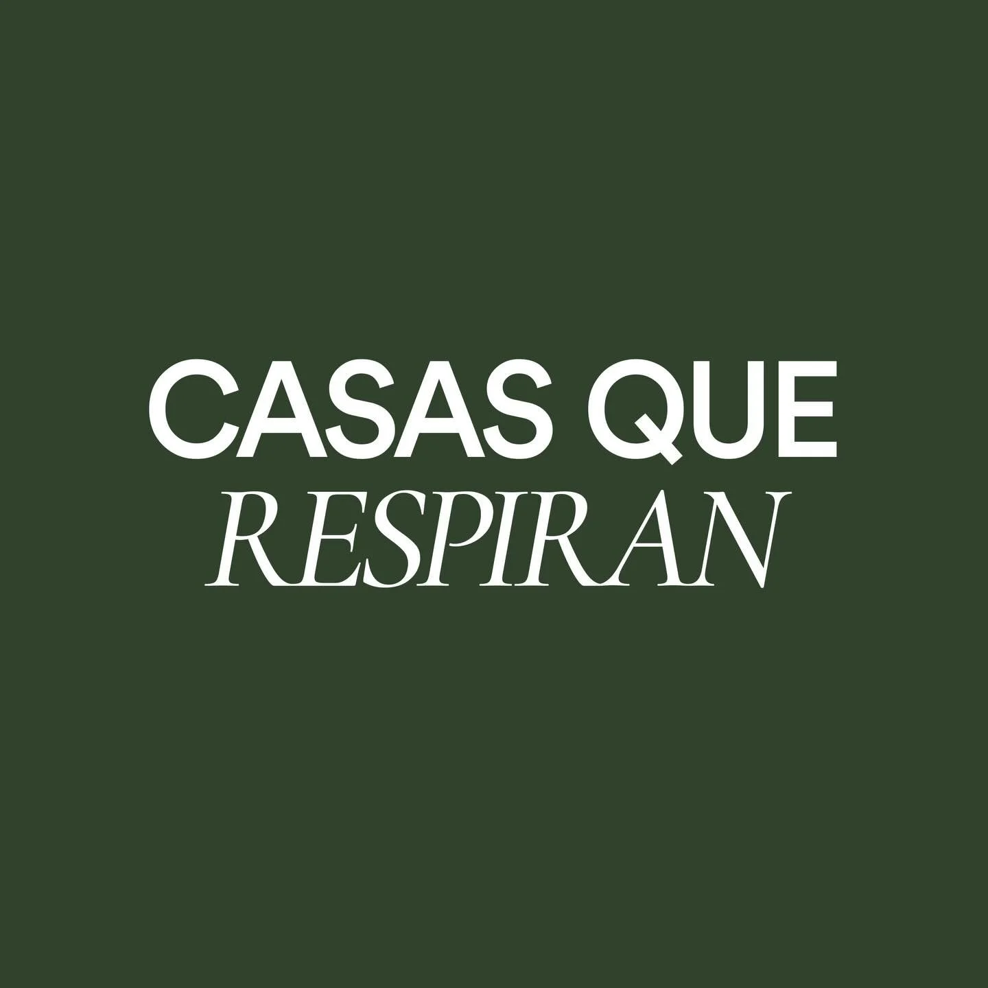 Te presentamos Casas que Respiran.
 
Un proyecto que acompa&ntilde;a a personas y familias a dise&ntilde;ar y construir la casa donde quieren vivir su proyecto de vida. 

&iquest;Sab&iacute;as que vivir en la naturaleza, con m&aacute;s tranquilidad y