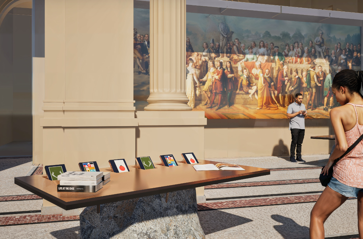 Lors d’une conférence à Spa, plusieurs écoles étaient en concurrence pour concevoir des modules de présentation destinés à l’accueil touristique. Mon équipe et moi avons été finalistes et avons terminé à la 2ᵉ place.

L’objectif était de proposer dif