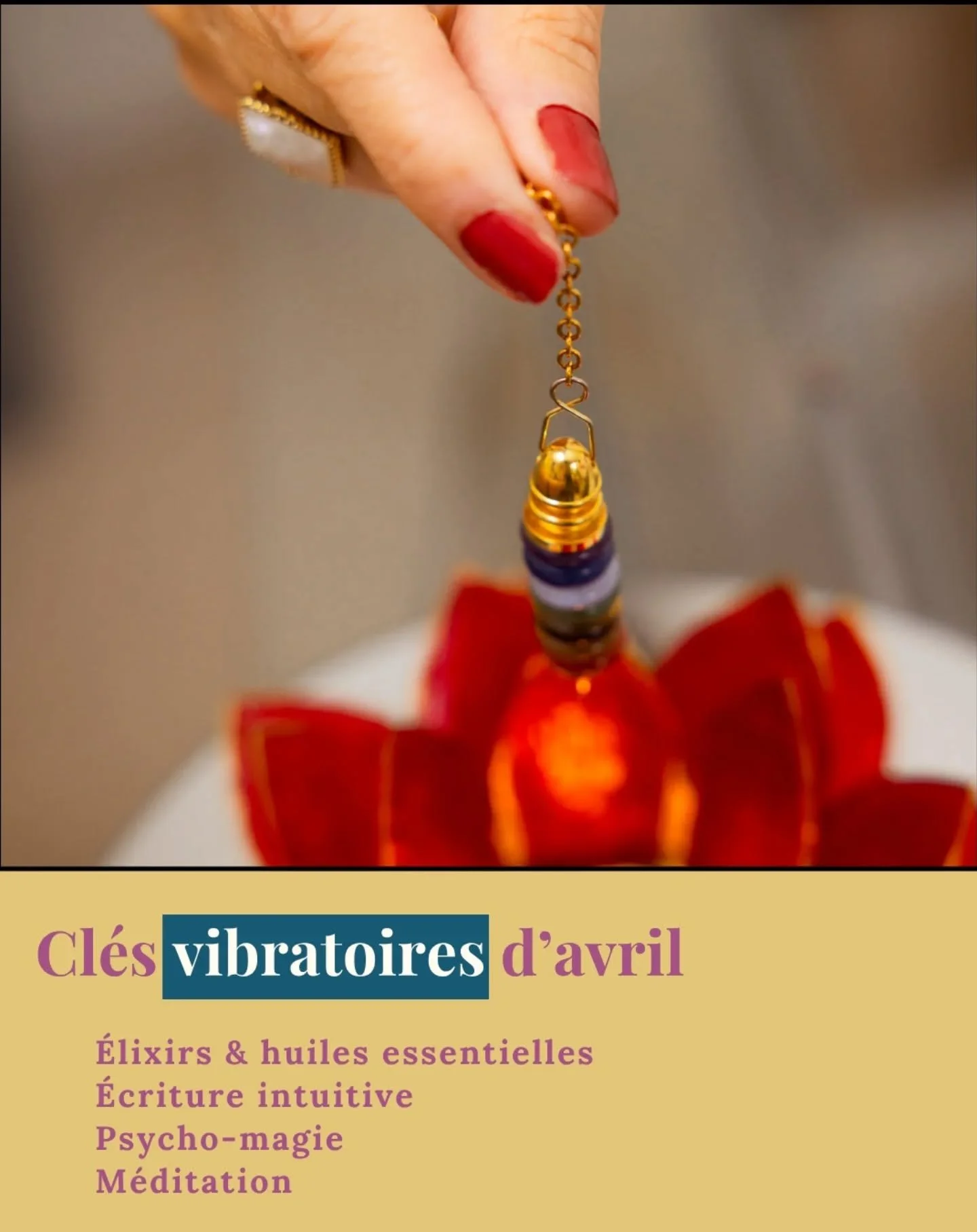 ☀️ Avril vibre sur le 5 et le Pape &mdash; et ces cl&eacute;s &eacute;nerg&eacute;tiques sont vos alli&eacute;es pour int&eacute;grer, harmoniser et d&eacute;ployer tout le potentiel de ce mois.

Fleurs de Bach, huiles essentielles, journaling, ritue