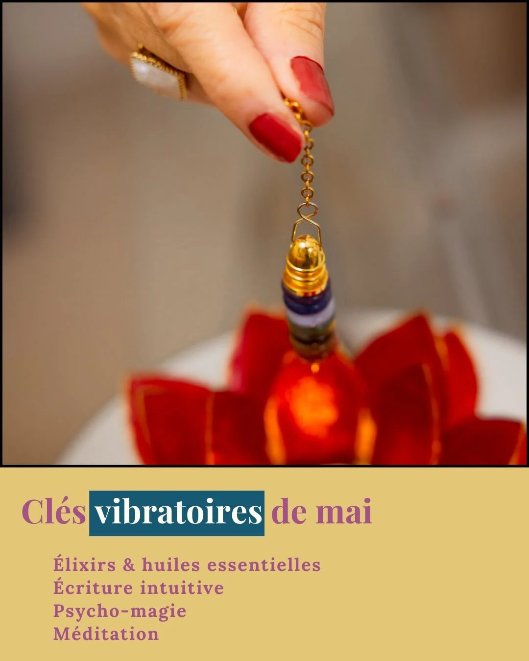 Belles &acirc;mes,

Ces cl&eacute;s &eacute;nerg&eacute;tiques sont pens&eacute;es pour vous aider &agrave; int&eacute;grer les vibrations de mai dans votre corps, votre c&oelig;ur et votre quotidien &mdash; avec douceur, profondeur et lucidit&eacute