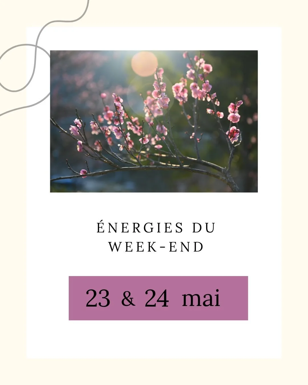 ☀️ Ce week-end vibre entre libert&eacute; et tendresse, harmonie et expression 💖

🌿 Deux jours pour s&rsquo;&eacute;couter, s&rsquo;exprimer, et laisser la vie &ecirc;tre belle. 

Belles &acirc;mes, que ces &eacute;nergies vous portent avec justess