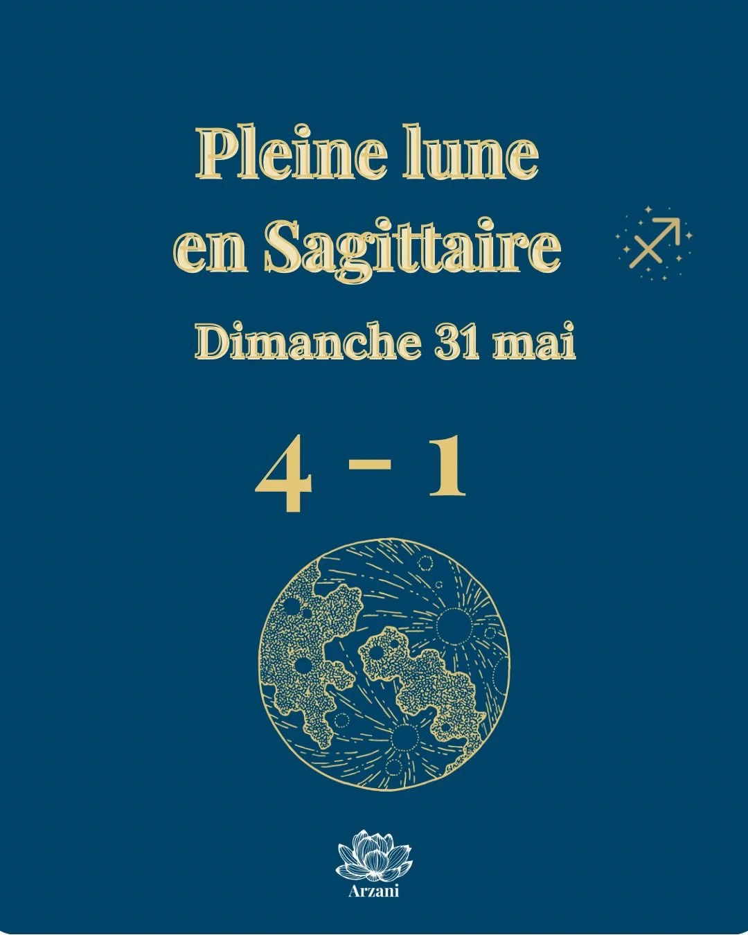 🌕 PLEINE LUNE BLEUE EN SAGITTAIRE - Vibration 1 &bull; Le Bateleur 🌱

Cette deuxi&egrave;me pleine lune du mois est rare et puissante. Elle vibre 1 : commencement, incarnation, axe, soutenue par la structure de l&rsquo;Empereur (4) et l&rsquo;&eacu