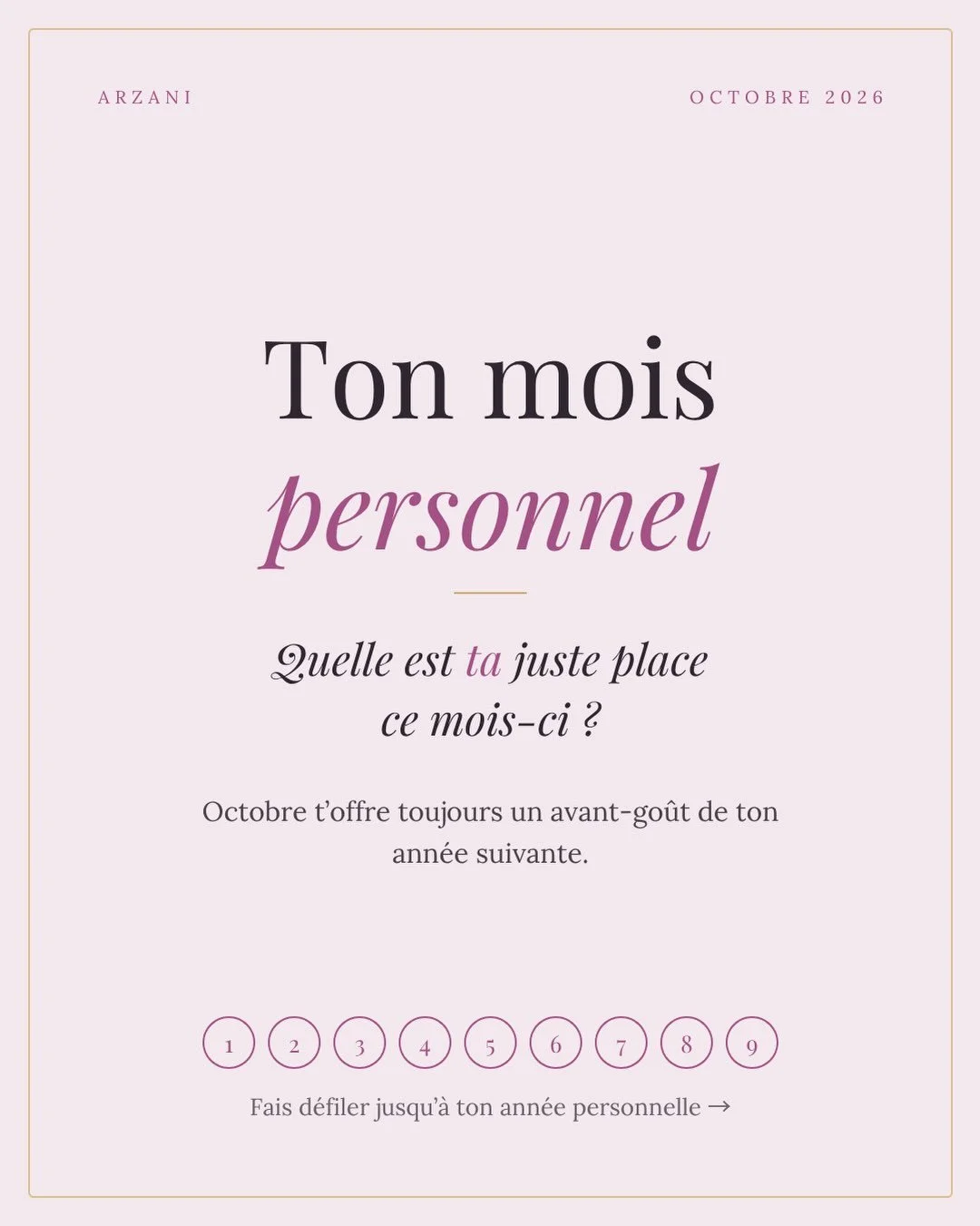 🍁 Les &eacute;nergies d&rsquo;octobre des mois personnels 
Et vous, Belles &acirc;mes, quel est votre mois personnel d&rsquo;octobre ? 

Apr&egrave;s les &eacute;nergies collectives du mois, voici comment octobre vient r&eacute;sonner pour chacun&mi