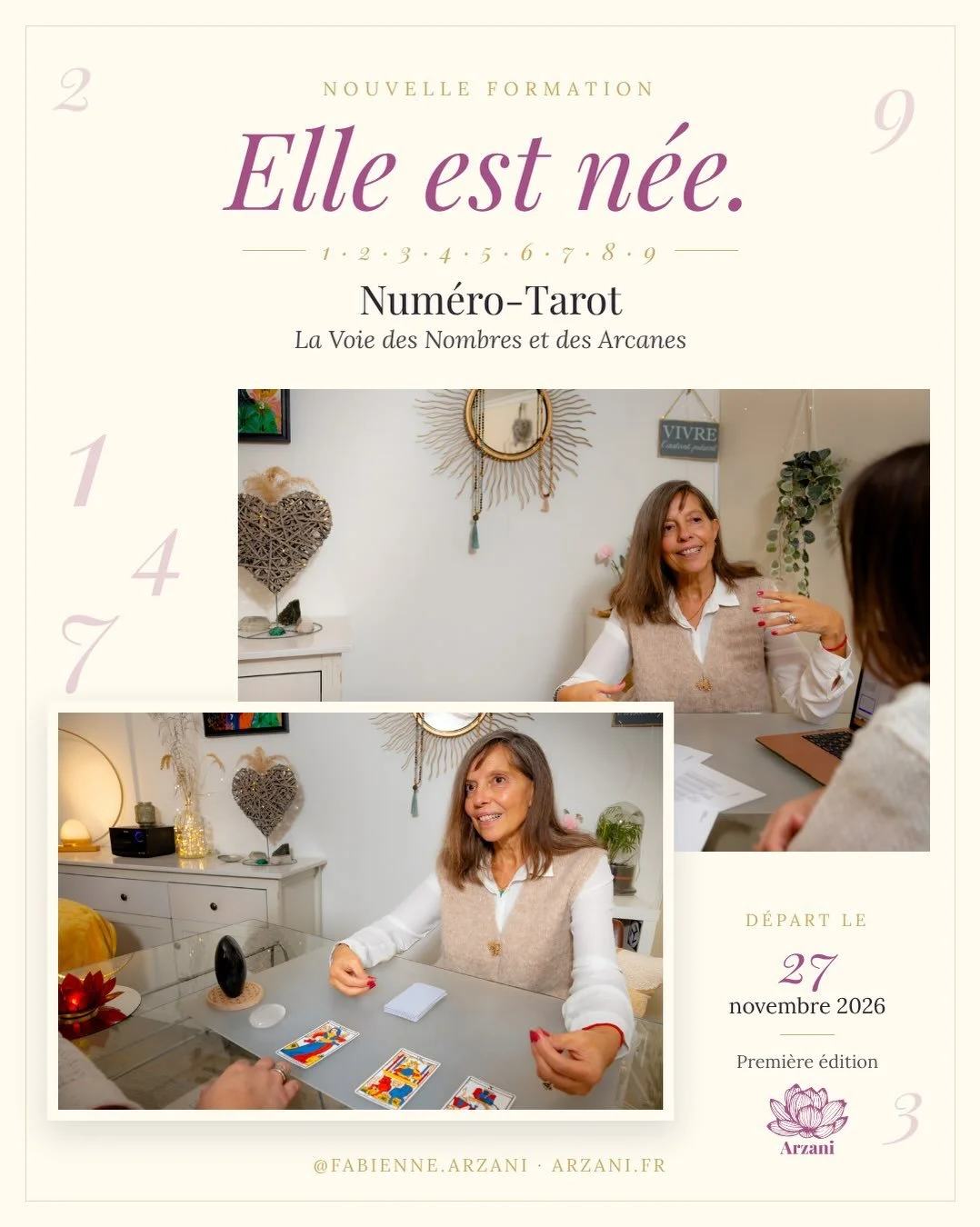 💜 Elle est n&eacute;e 🌱

Depuis des ann&eacute;es, vous &ecirc;tes nombreuses &agrave; me le demander : &laquo; Quand est-ce que tu transmets ta m&eacute;thode ? &raquo;

🌟 Aujourd&rsquo;hui, j&rsquo;ai la joie de vous pr&eacute;senter Num&eacute;