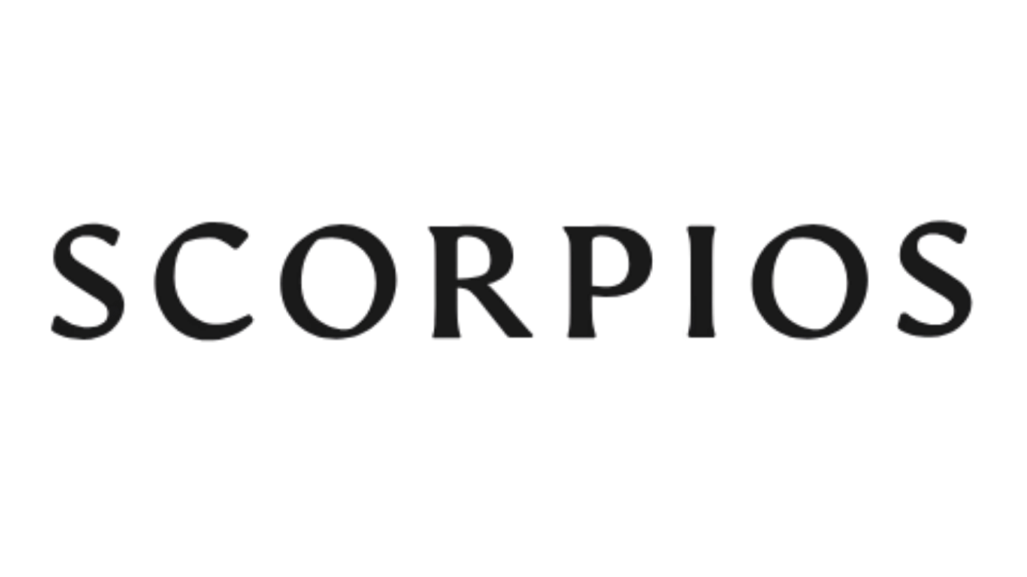 Logo de la serie de televisión 'Scorpion' con un escorpión sobre un fondo negro