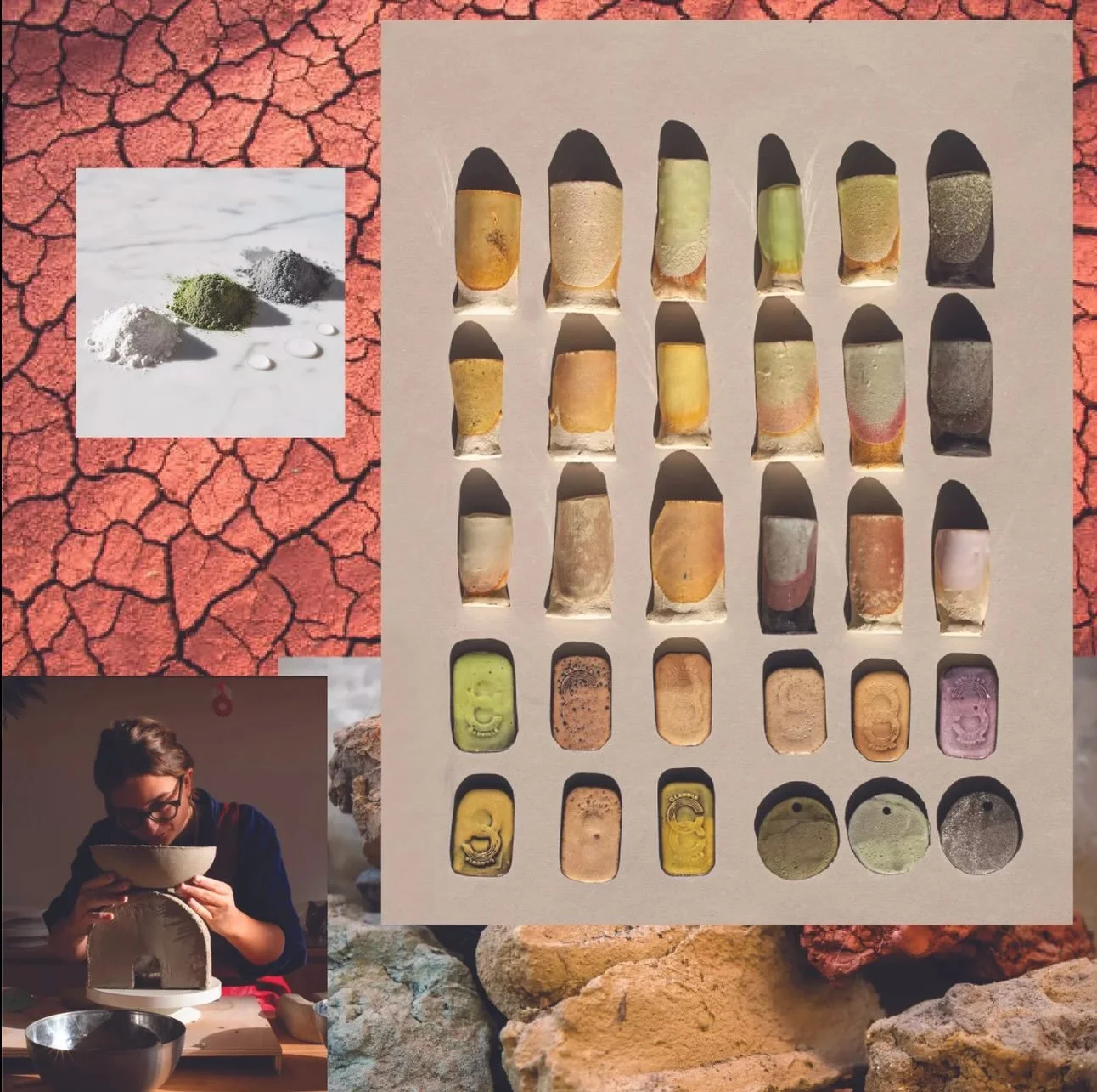 So excited to host this workshops @lamineceramiqueparis Beginner or advanced, join Claudia Cauville for an exploration of the Nerikomi technique. During this afternoon workshop, we will work with black, red, white and blond stoneware to create pieces