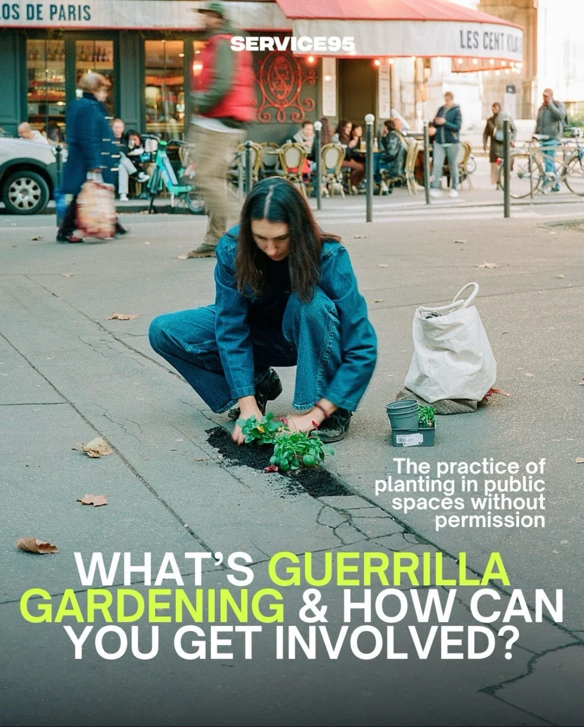 Thank you @divyavnkt for featuring @systemsofmatter in @service95 and queen @dualipa for being down with positive mischief. We don&rsquo;t need permission to be part of the future! Come join us next weekend for some guerrilla planting and a seed gath
