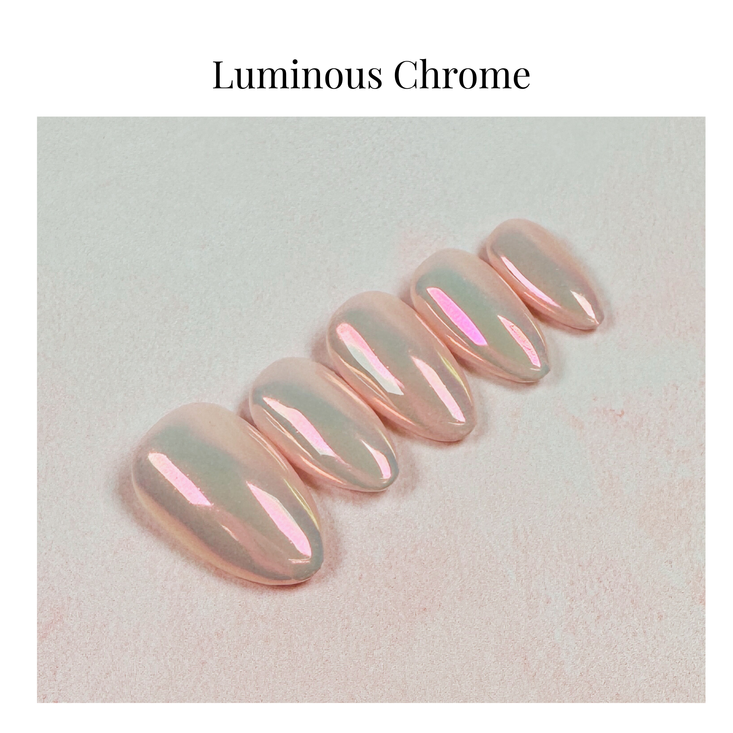 Luminous Chrome Press-On Nail Set