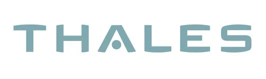 The Thales company logo in blue uppercase letters.