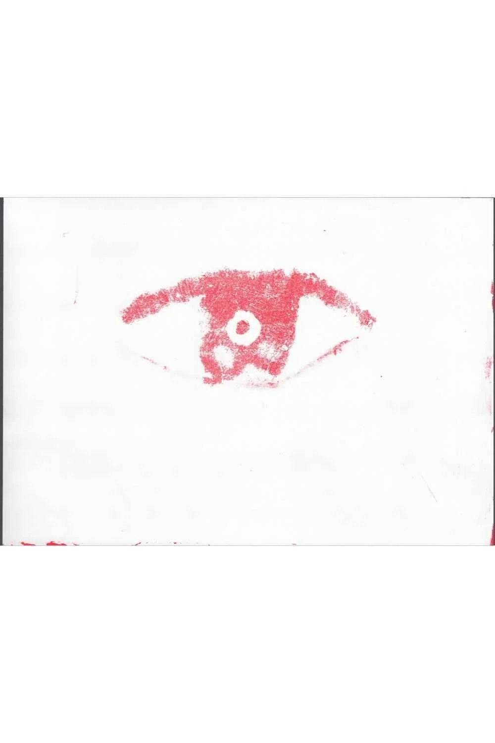 Red eye on White, A4 Gel Print 2026