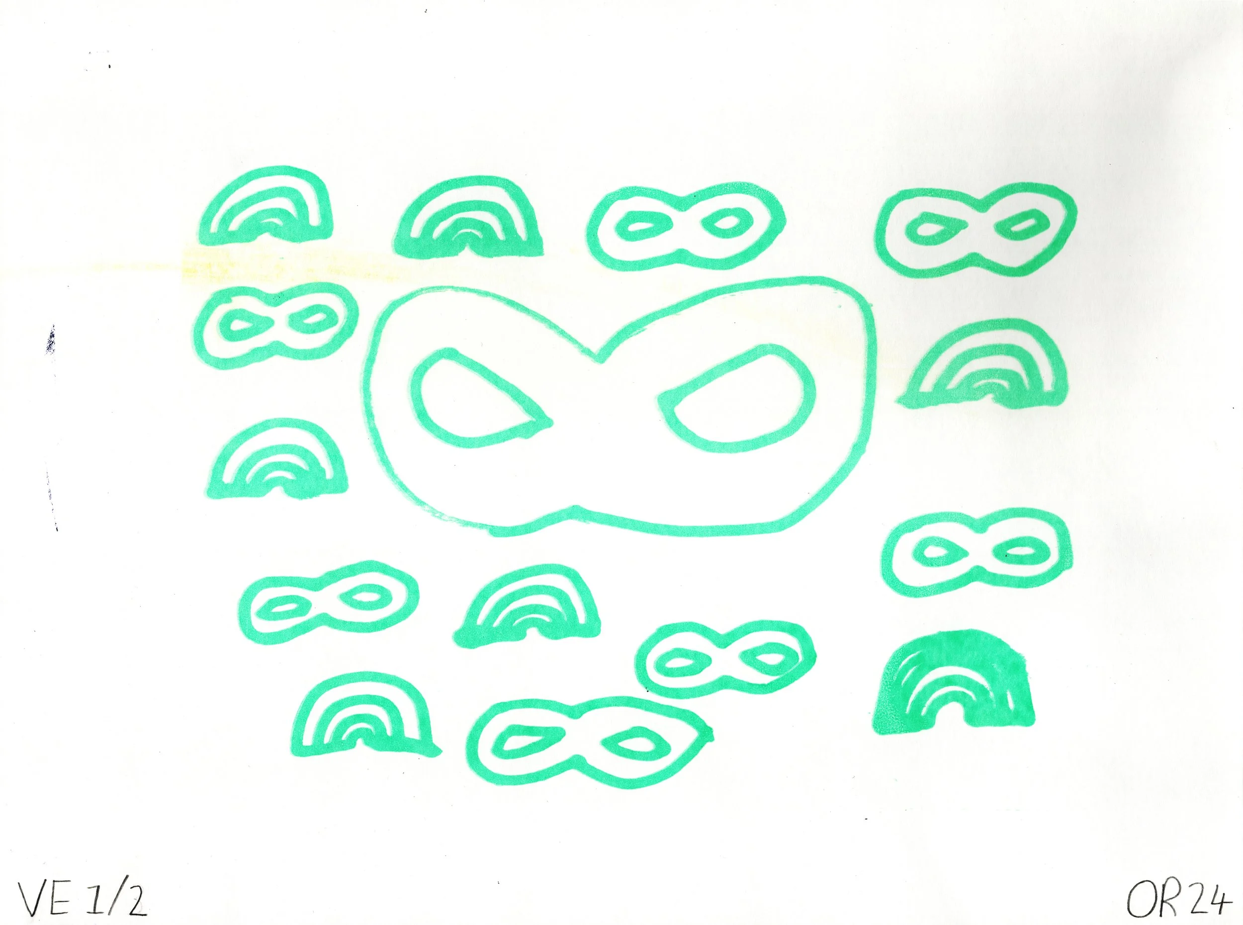 Infinity rainbow green screen-print 2024