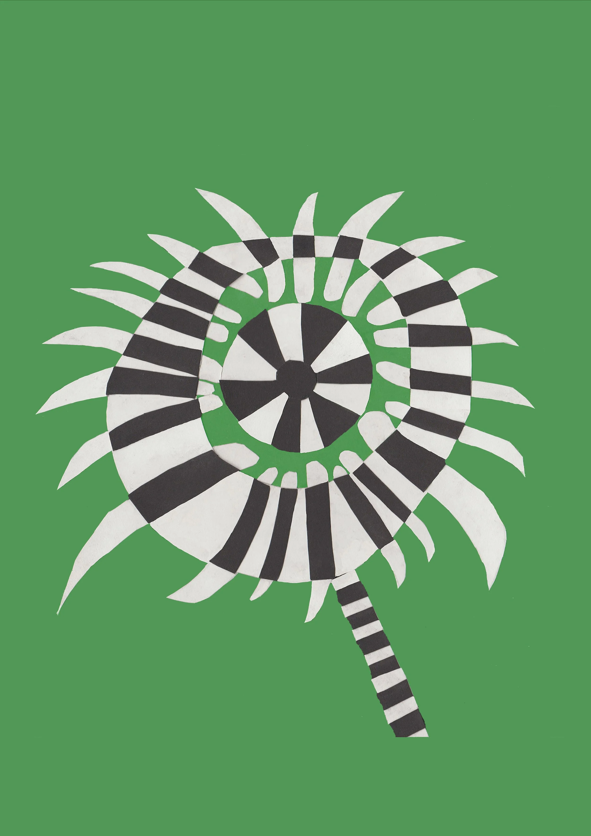 Wind turbine, mixed media, 2023