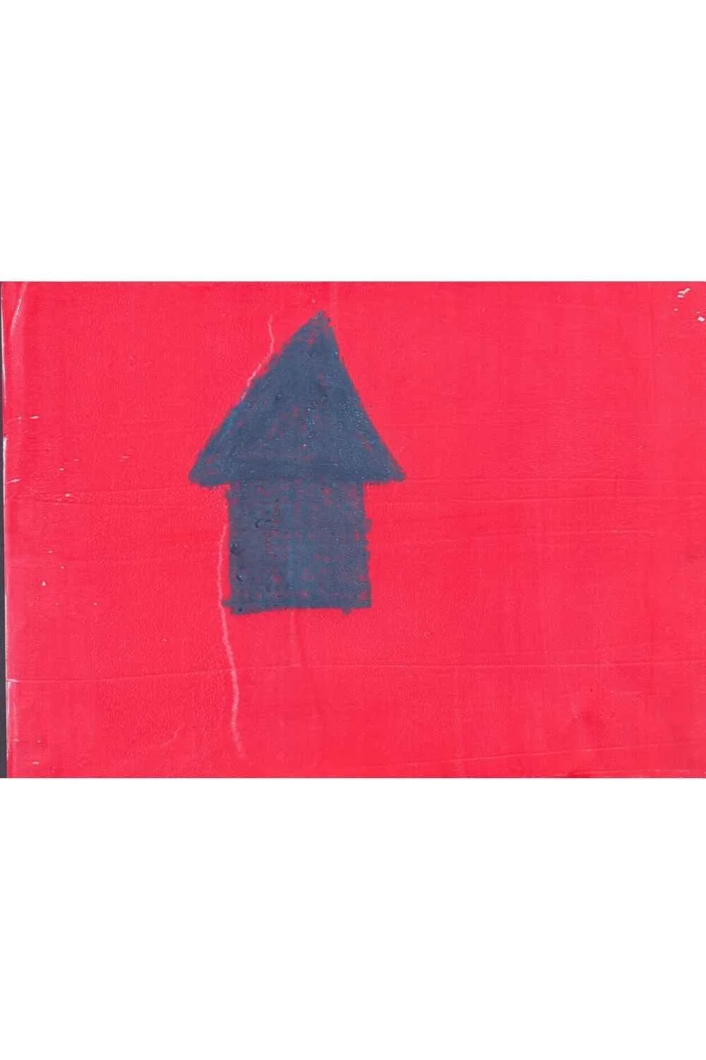 Black Up Arrow on Red, A4 Gel Print 2026