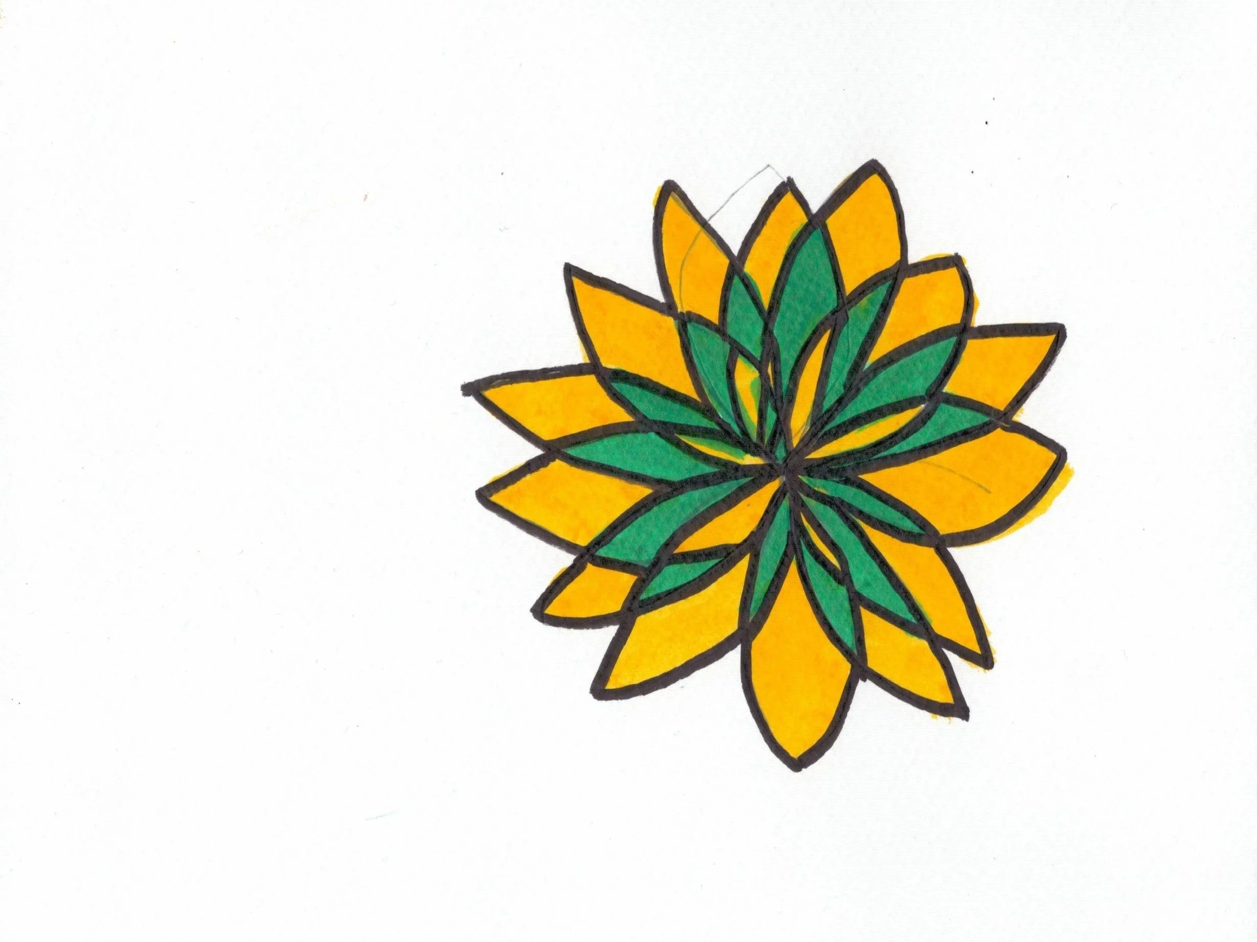 Mandala, Acrylic Marker on A4 paper, 2026. 