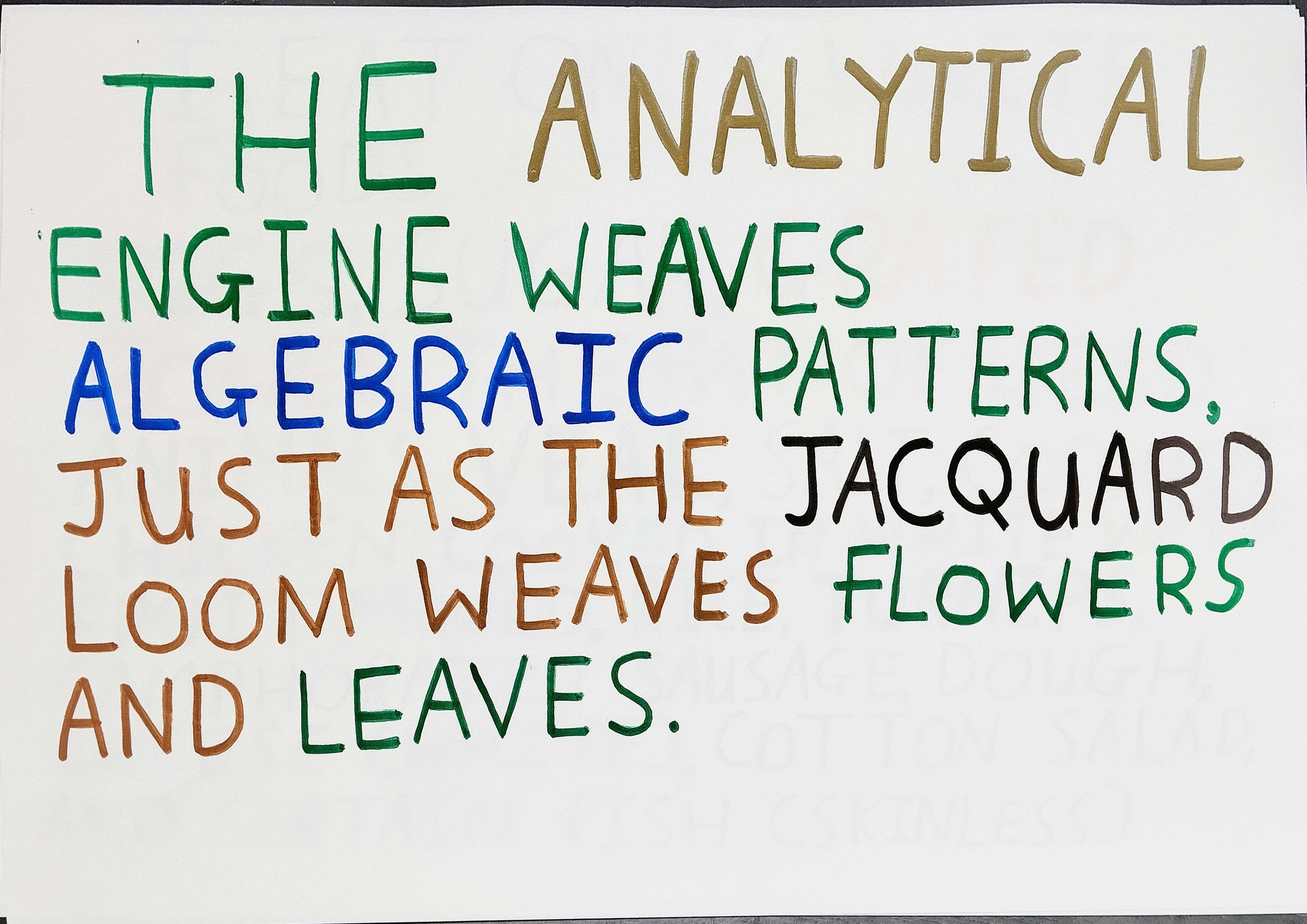 Ada Lovelace Quote - Marker on paper A3 2024