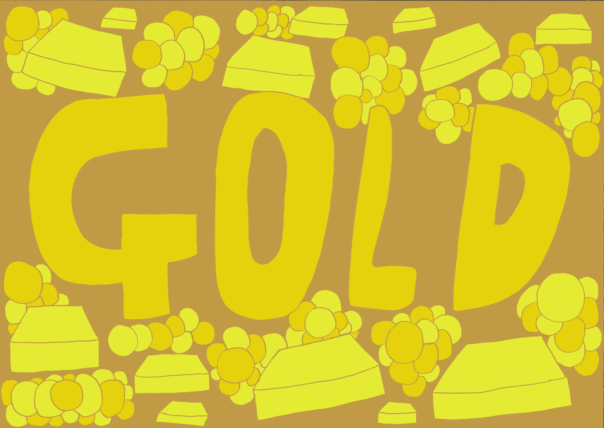 'GOLD' Multimedia digitised drawing 2024