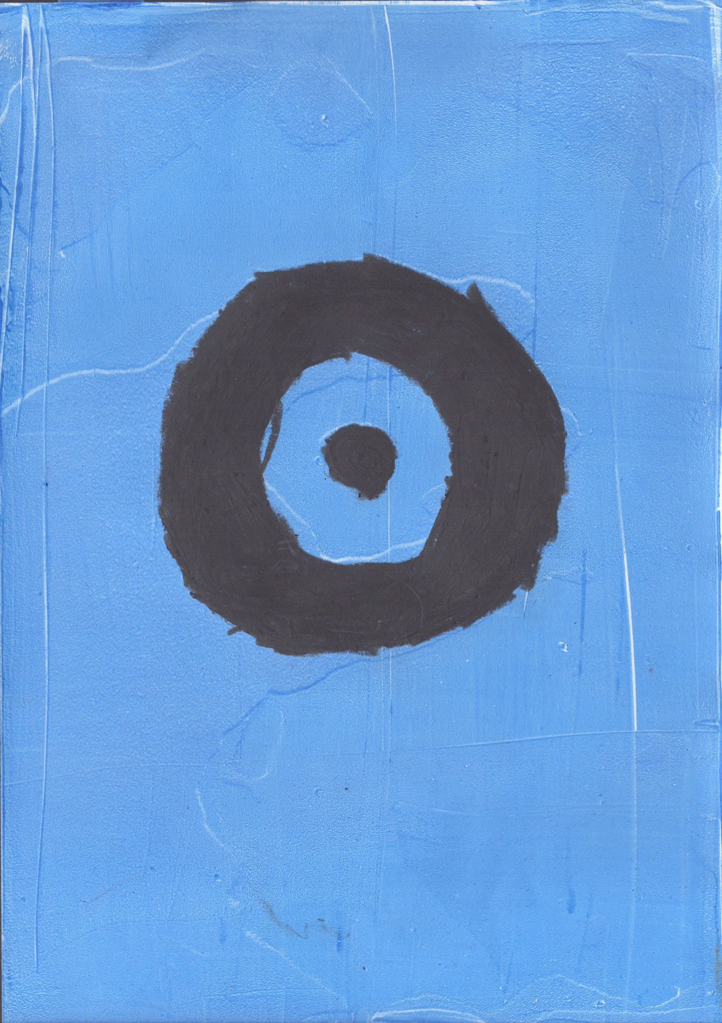Black Iris on Blue, A4 Gel Print 2026