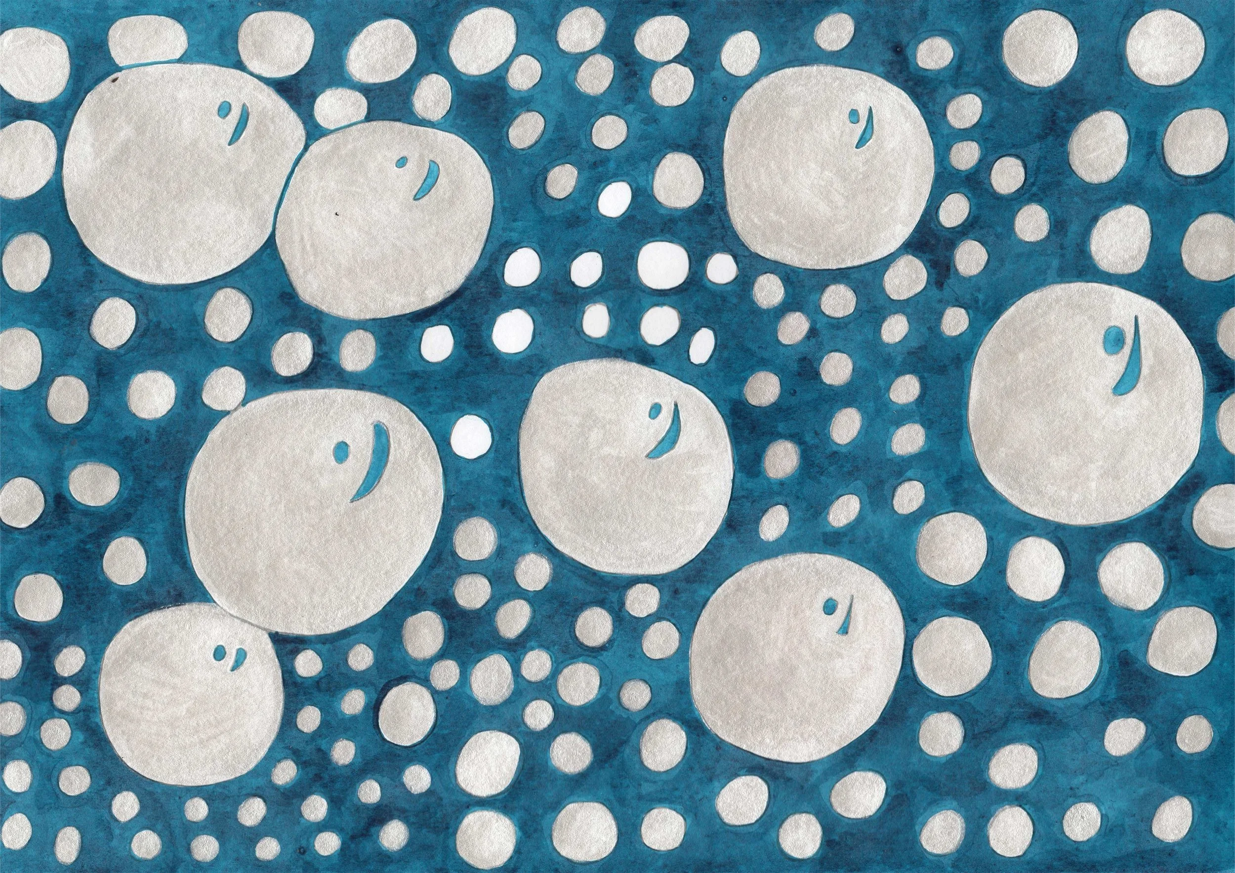 Bubbles - Ink on paper A4 2024