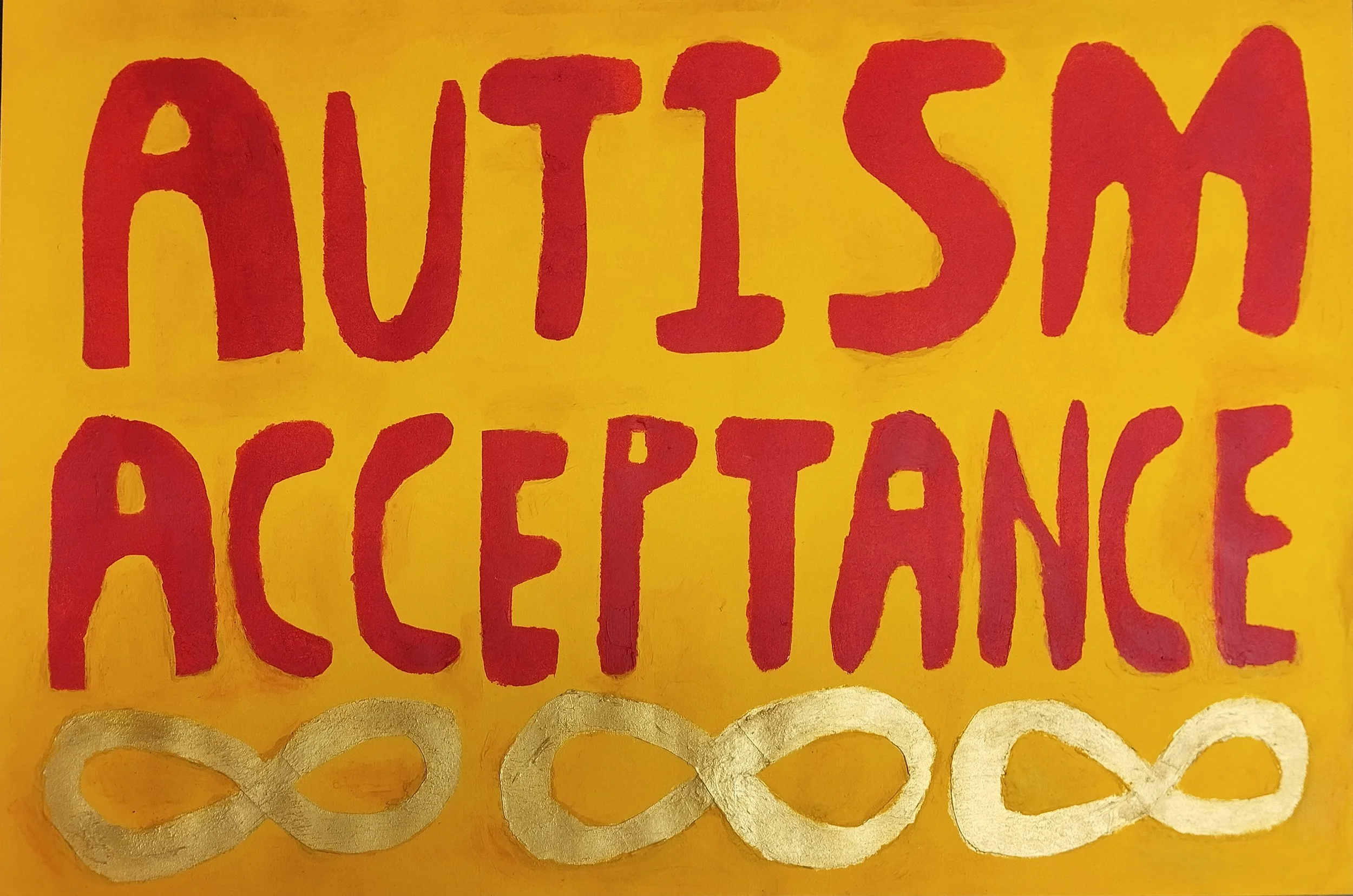 Autism Acceptance acrylic on paper