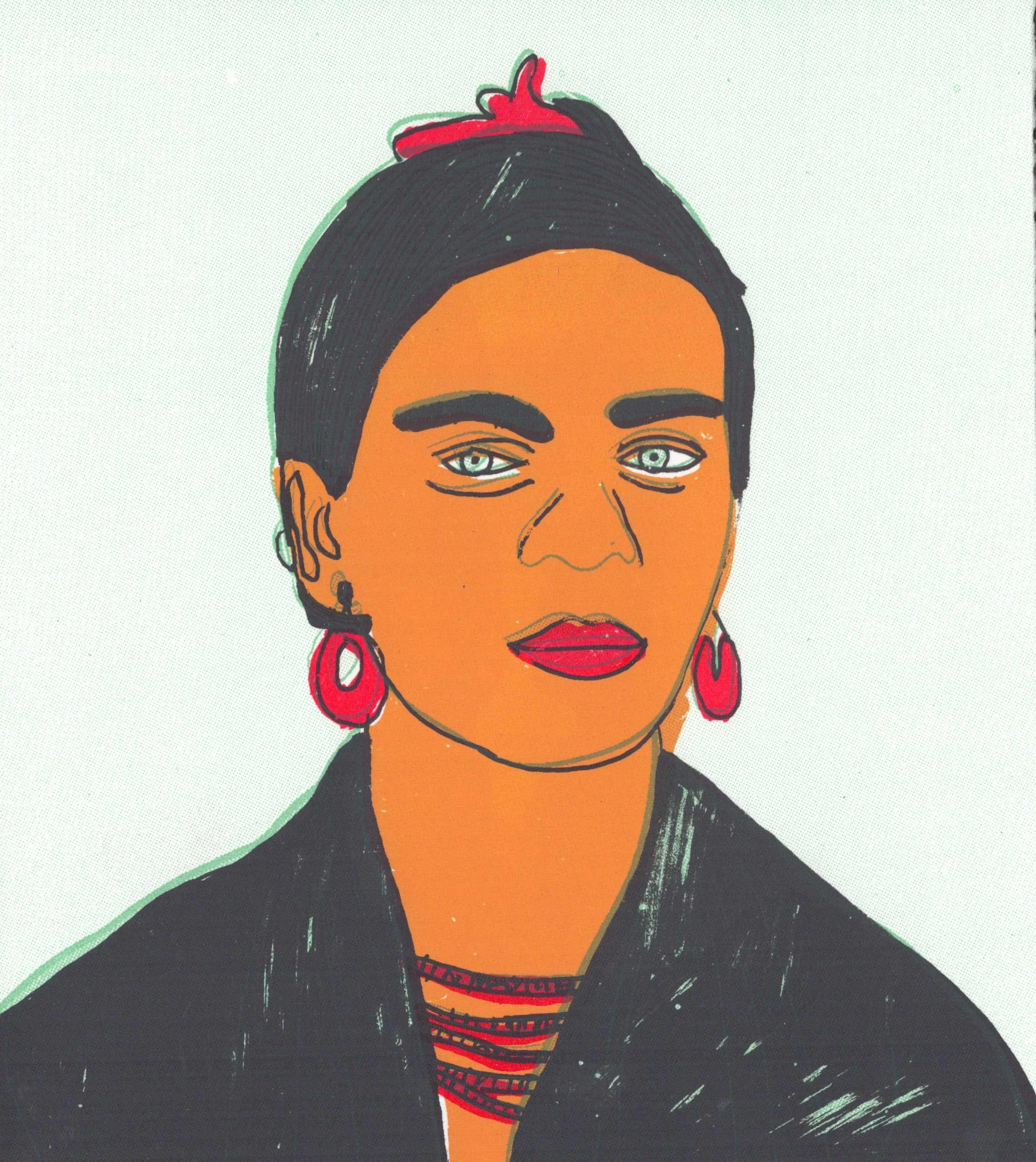 Frida Kahlo screenprint Square 2025