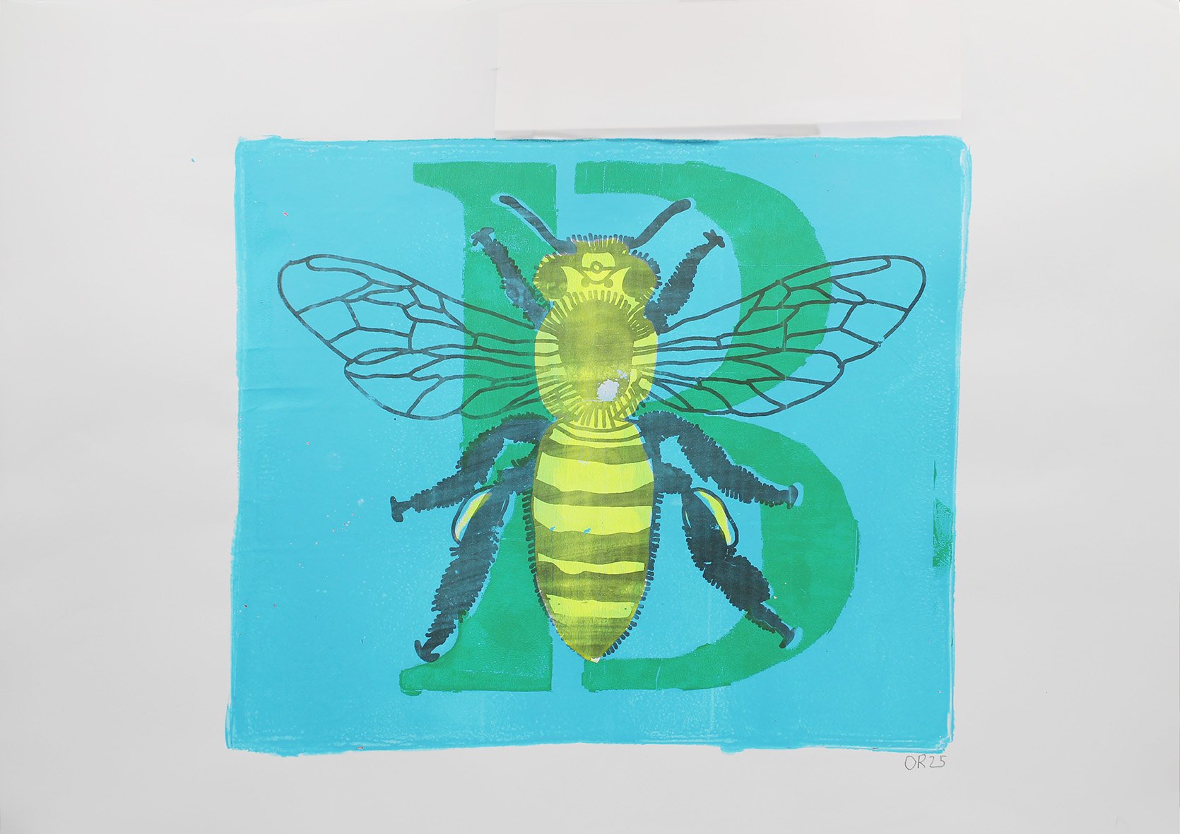 Busto Bee Gel Print, Blue and green, A2, 2025 WEB.jpg