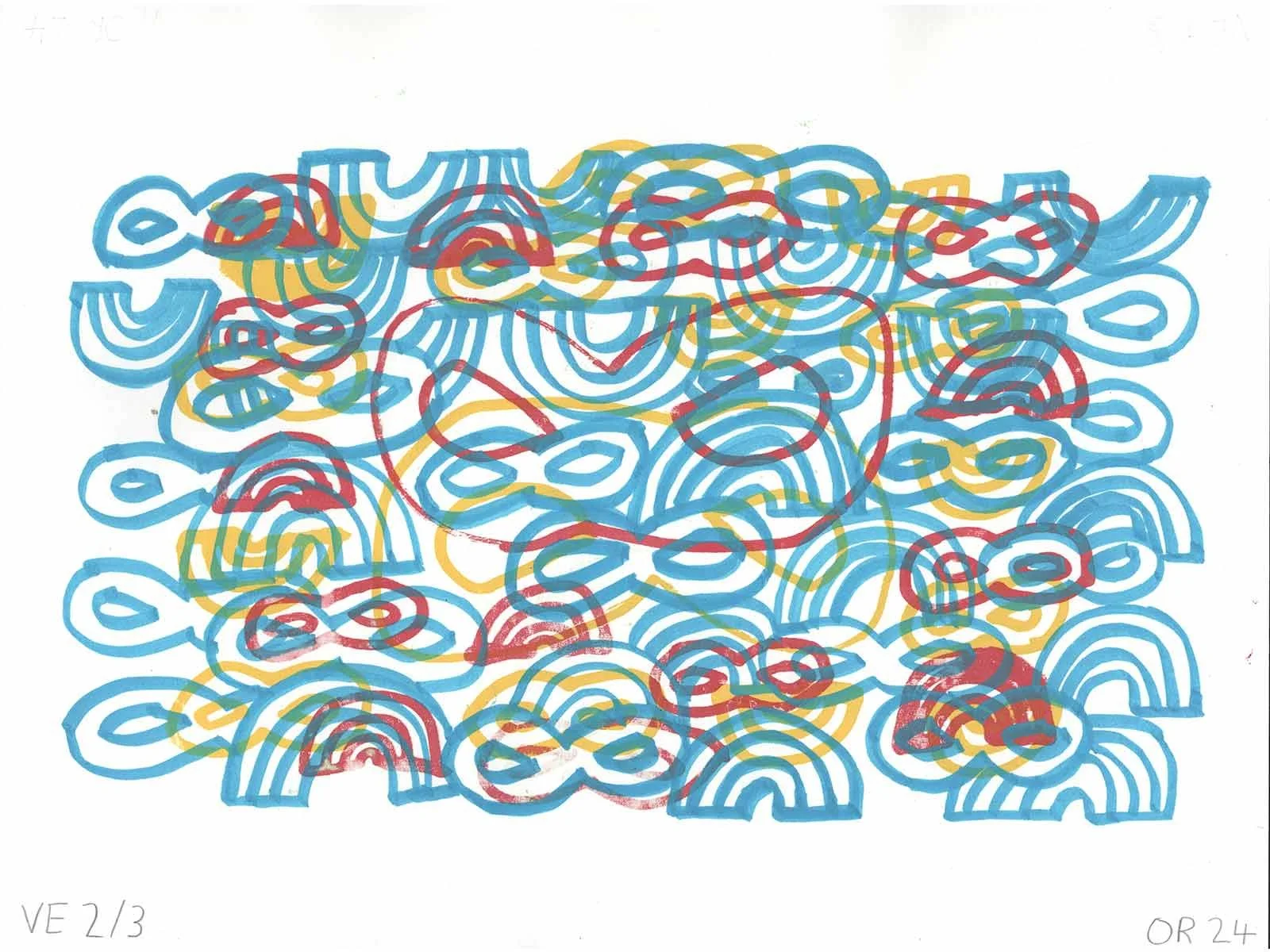 Embellished infinity rainbow mirrored screenprint 2024 