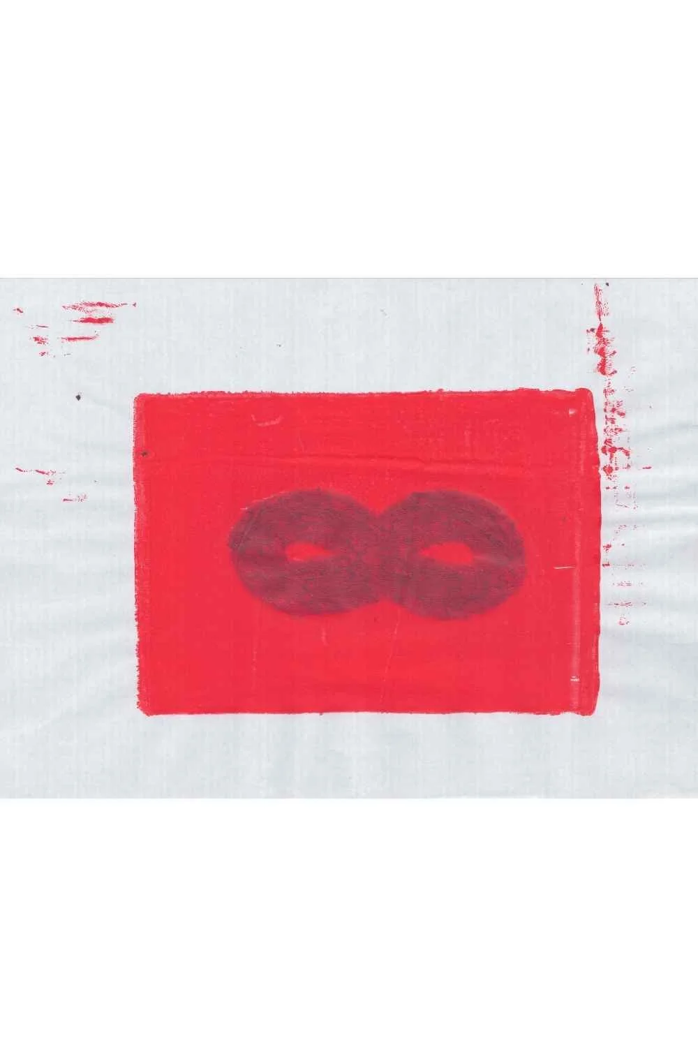 Infinity Symbol on Red, A4 Gel Print 2026