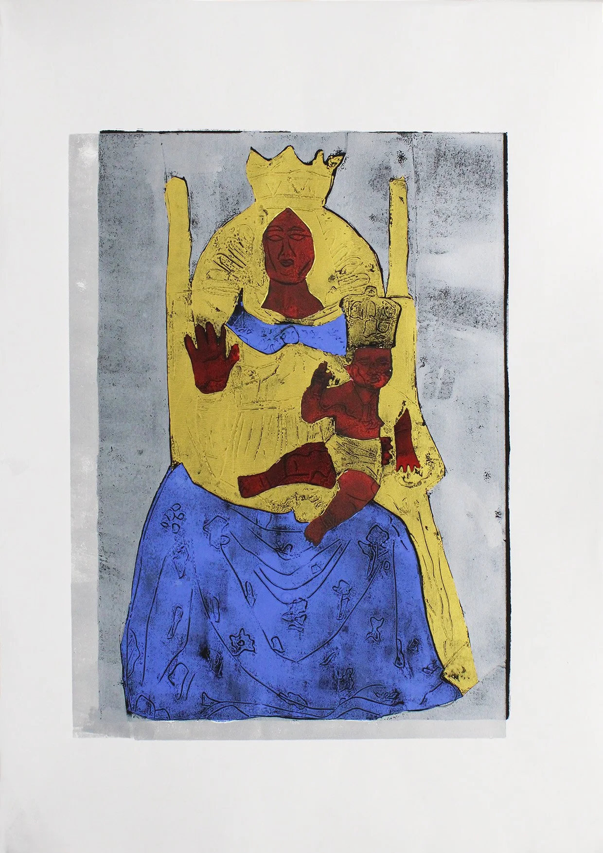 Madonna Red, blue and gold Lino A2 2025 web.jpg